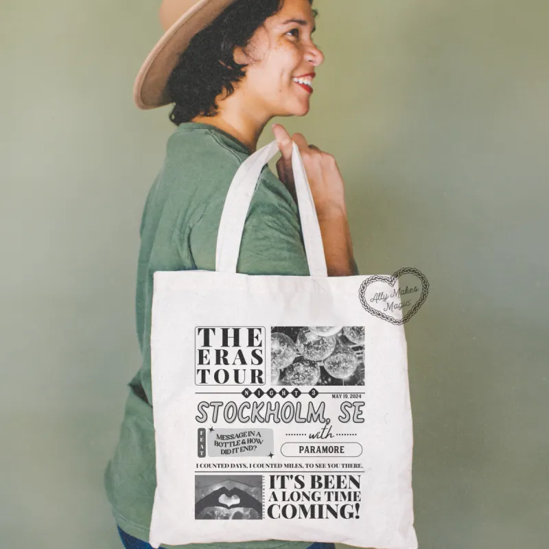 stockholm night 3 tote bag sold by Ally Makes Magic