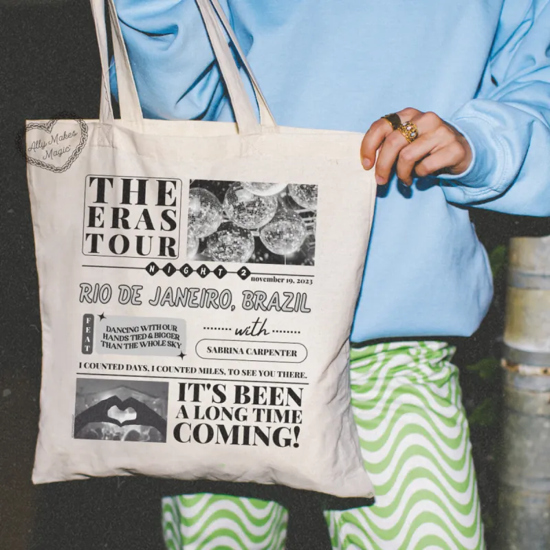 rio de janeiro night 2 tote bag sold by Ally Makes Magic