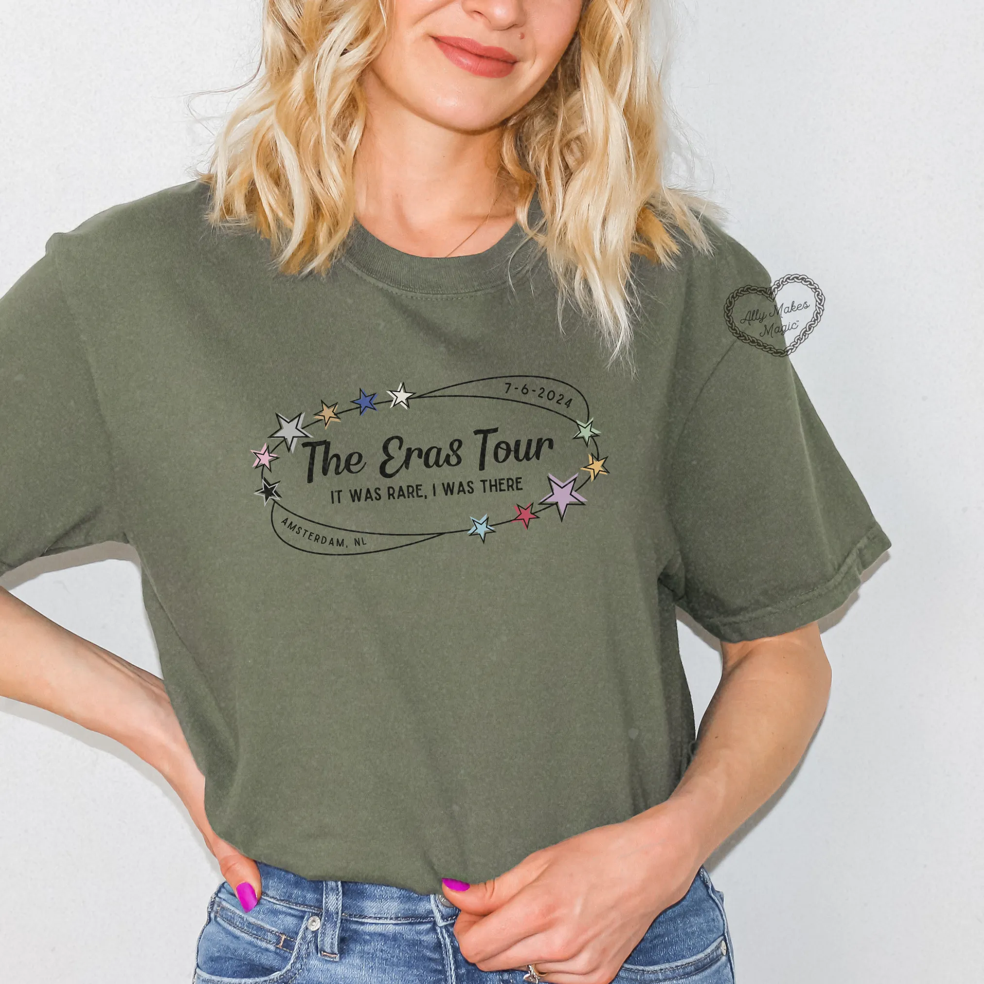 amsterdam night 3 retro tee | comfort colors sold by Ally Makes Magic product image thumbnail 2