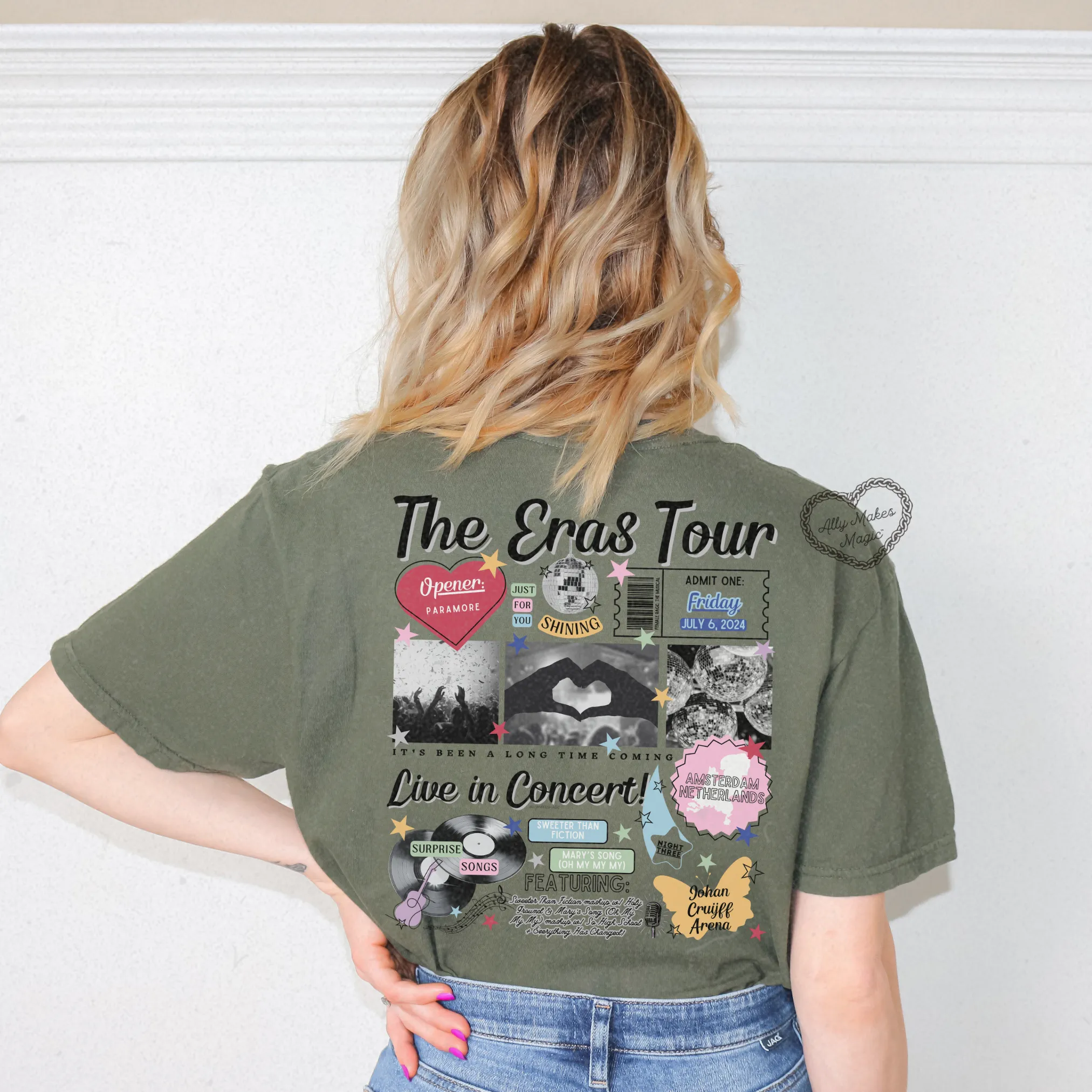 amsterdam night 3 retro tee | comfort colors sold by Ally Makes Magic