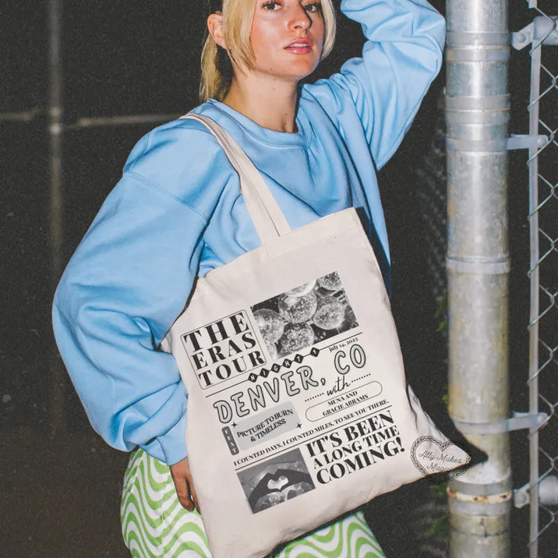 denver night 1 tote bag sold by Ally Makes Magic