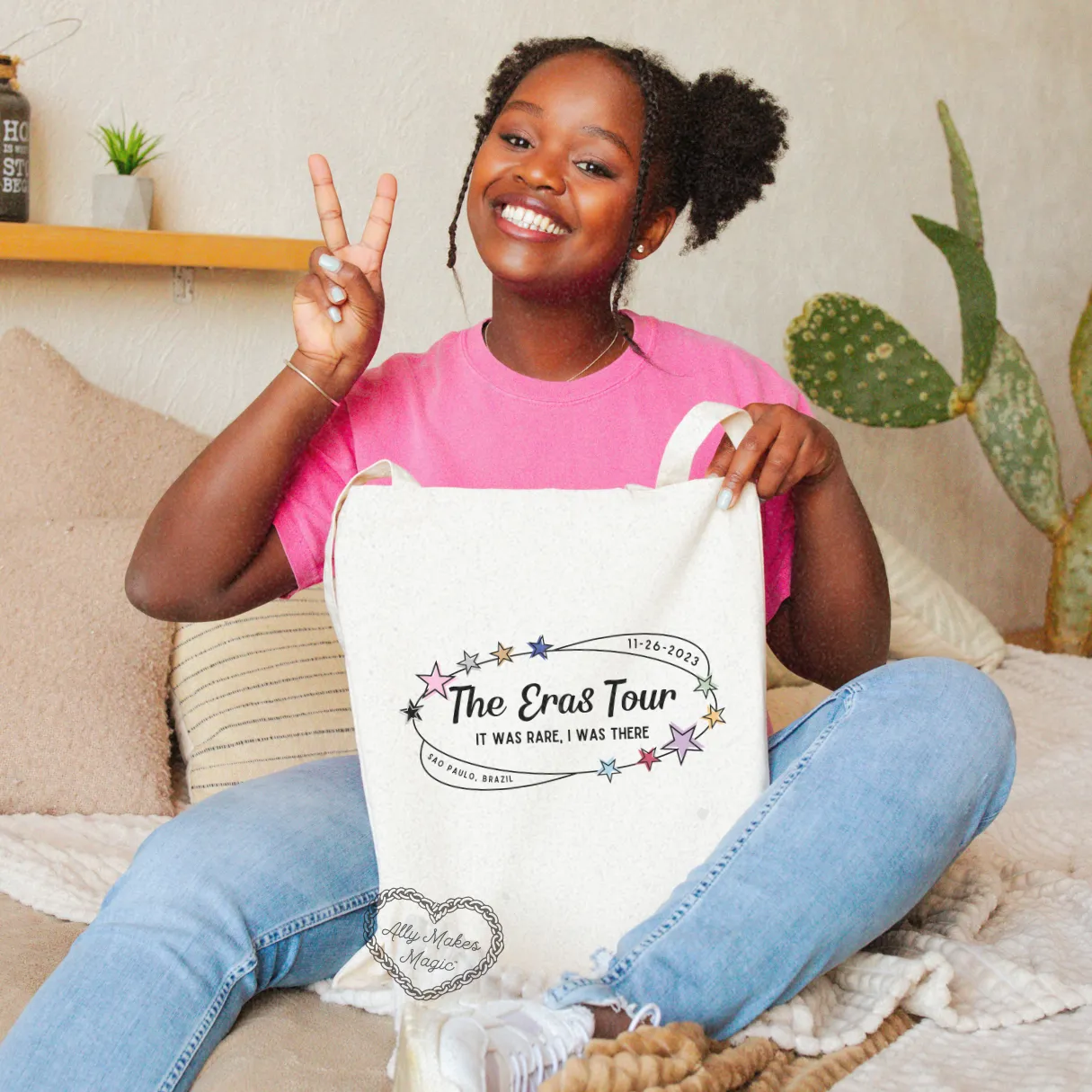 são paulo night 3 retro tote bag sold by Ally Makes Magic product image thumbnail 2