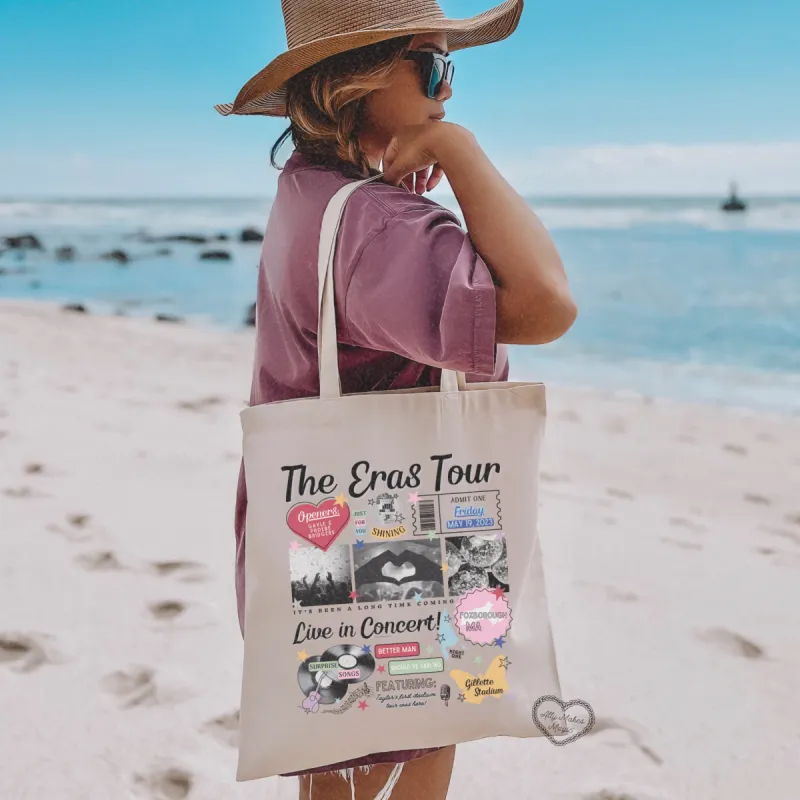 foxborough night 1 retro tote bag sold by Ally Makes Magic