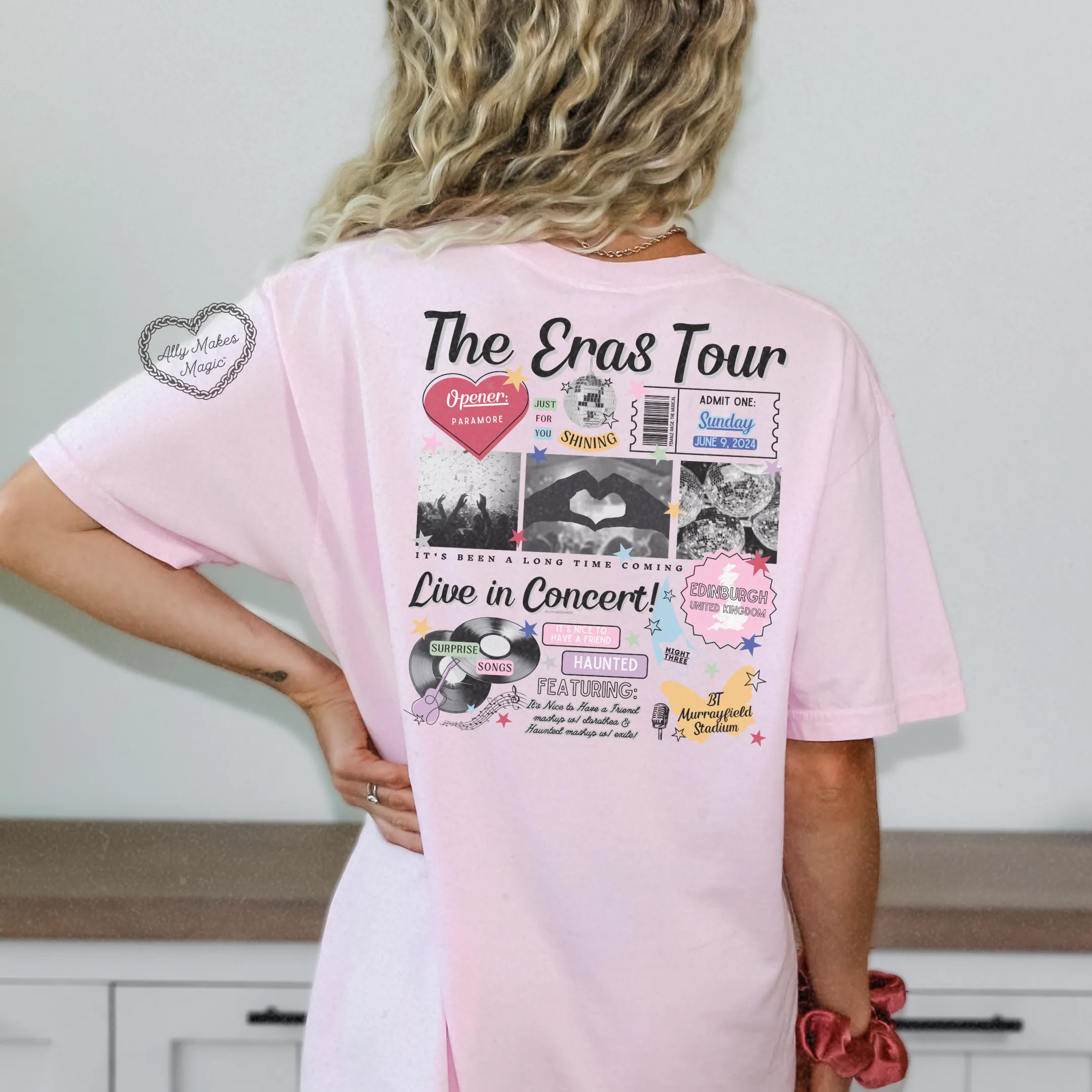 edinburgh night 3 retro tee | comfort colors sold by Ally Makes Magic