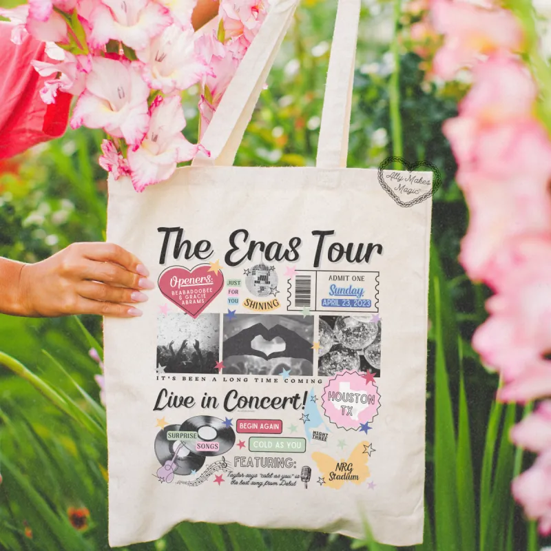 houston night 3 retro tote bag sold by Ally Makes Magic