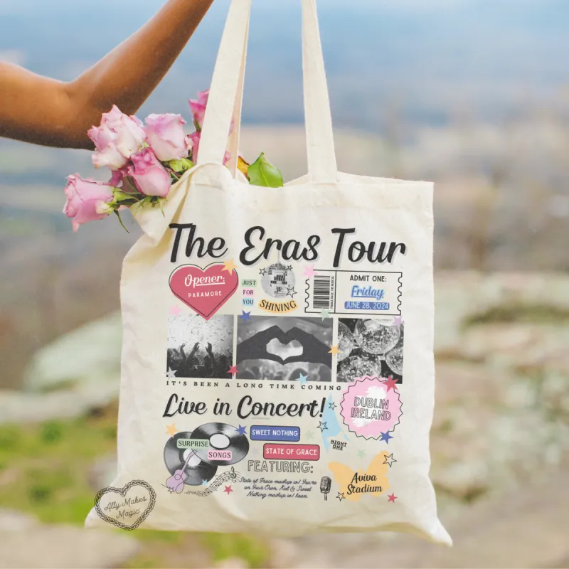 dublin night 1 retro tote bag sold by Ally Makes Magic