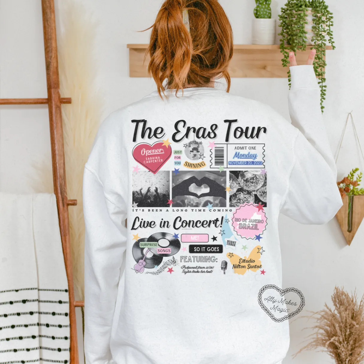 rio de janeiro night 3 retro pullover | comfort colors sold by Ally Makes Magic