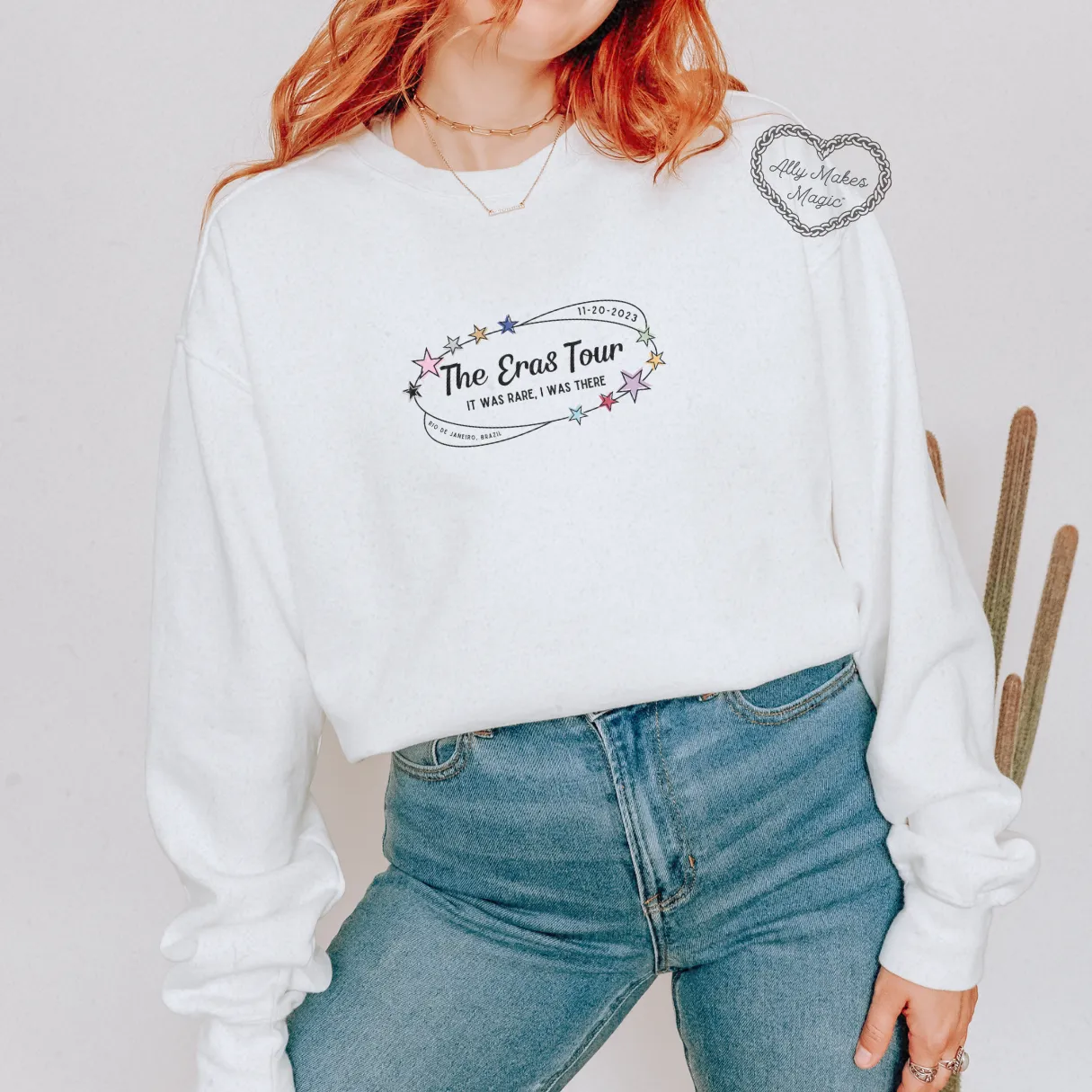 rio de janeiro night 3 retro pullover | comfort colors sold by Ally Makes Magic product image thumbnail 2