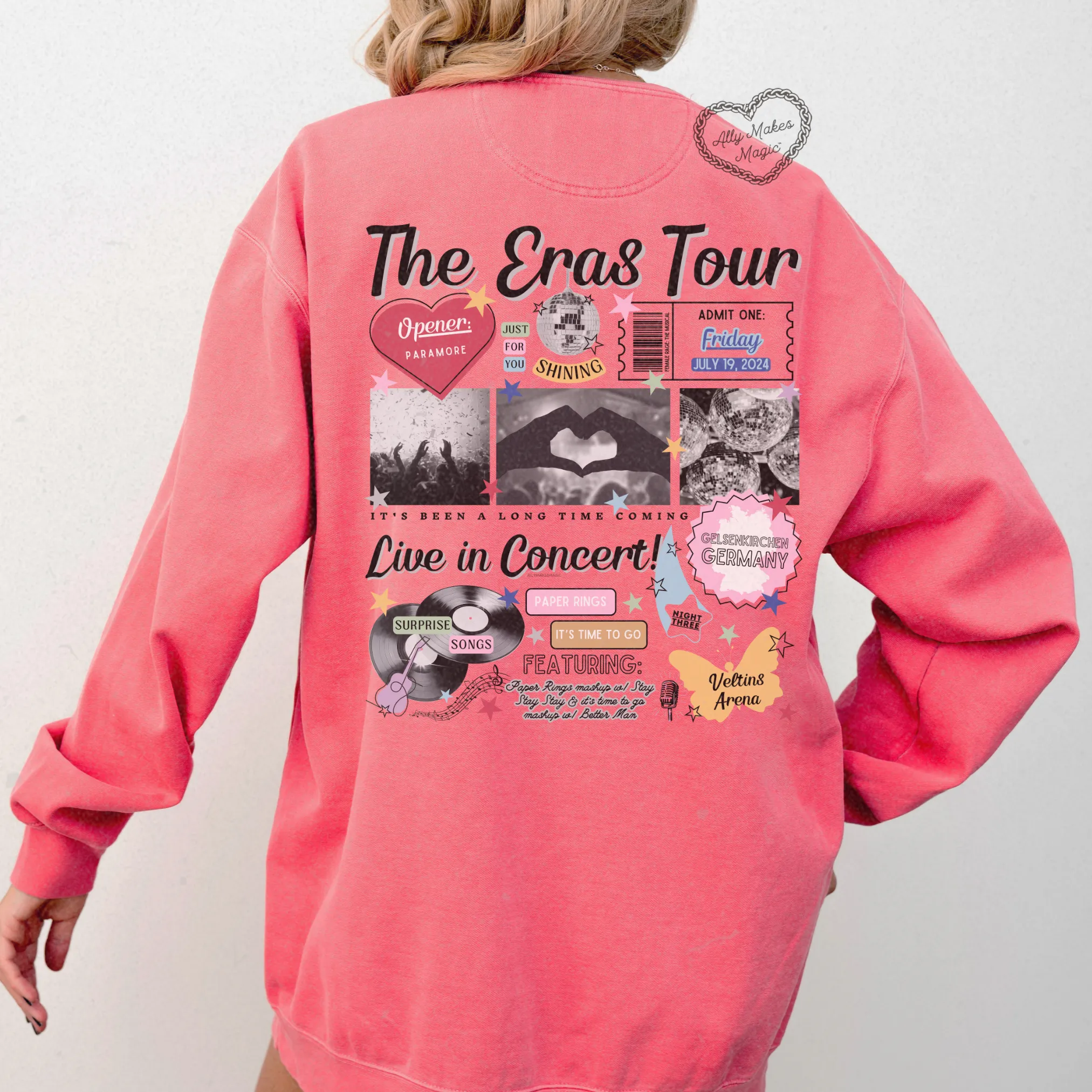 gelsenkirchen night 3 retro pullover | comfort colors sold by Ally Makes Magic