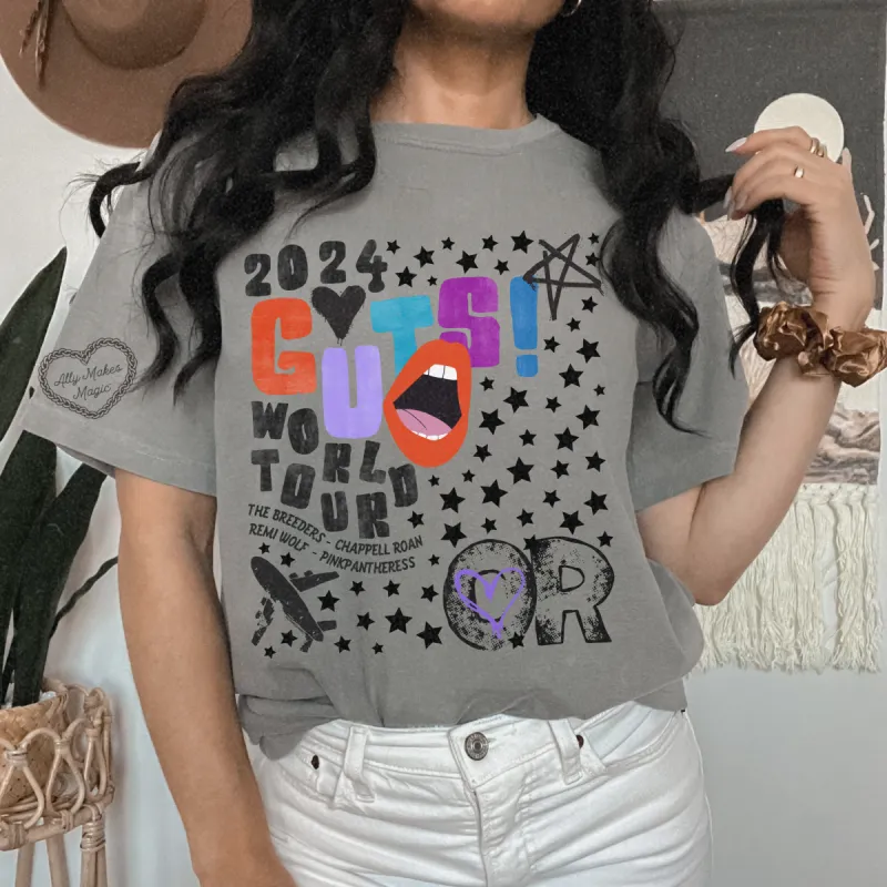 guts tour tee sold by Ally Makes Magic