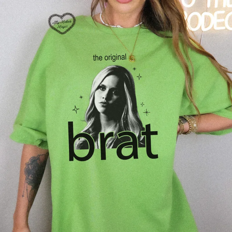 the original brat tee sold by Ally Makes Magic