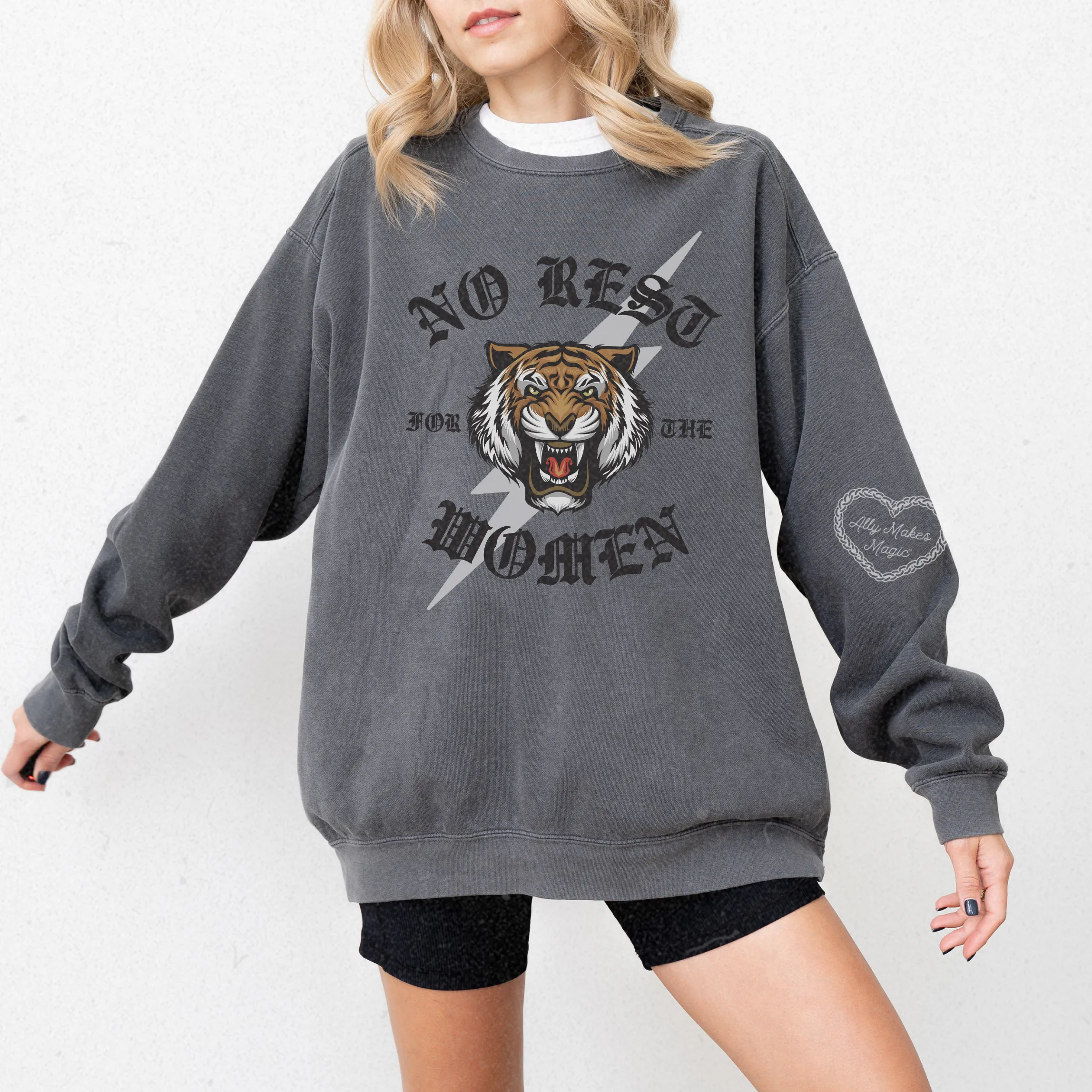 no rest 4 the women crew sold by Ally Makes Magic