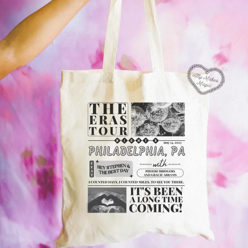 philadelphia night 3 tote bag sold by Ally Makes Magic