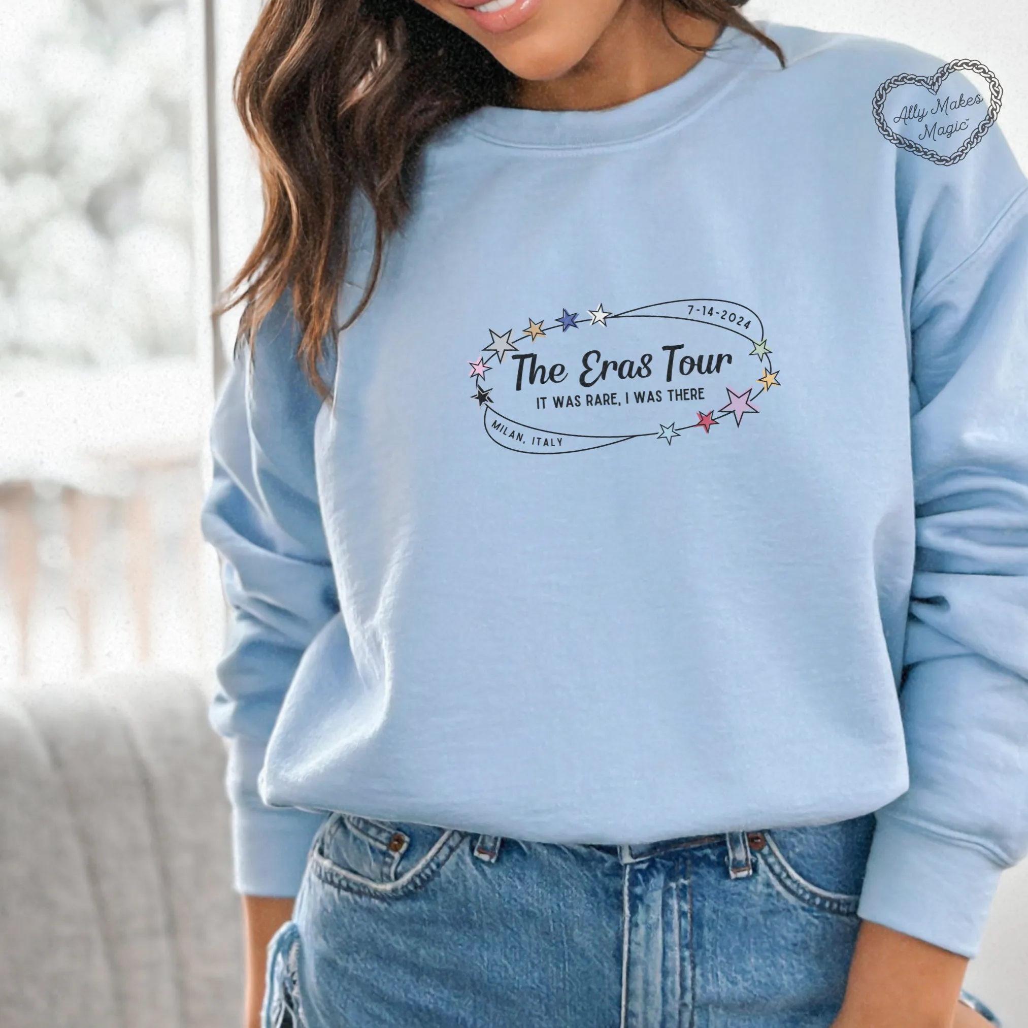 milan night 2 retro sweater | gildan sold by Ally Makes Magic product image thumbnail 2