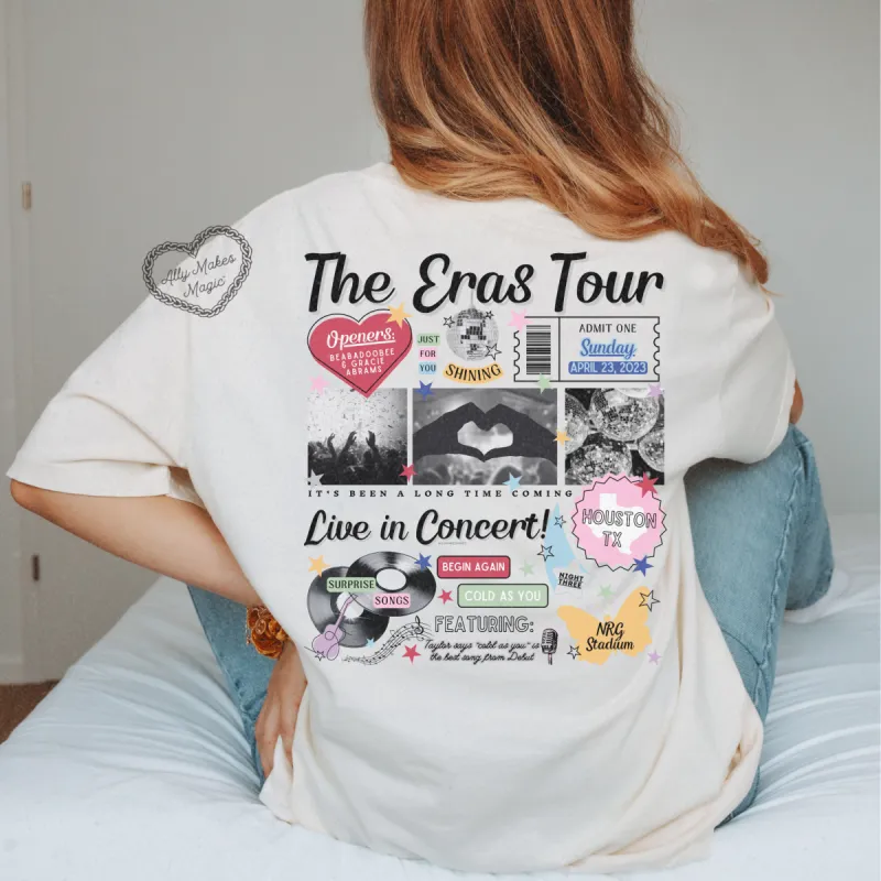 houston night 3 retro t-shirt | comfort colors sold by Ally Makes Magic