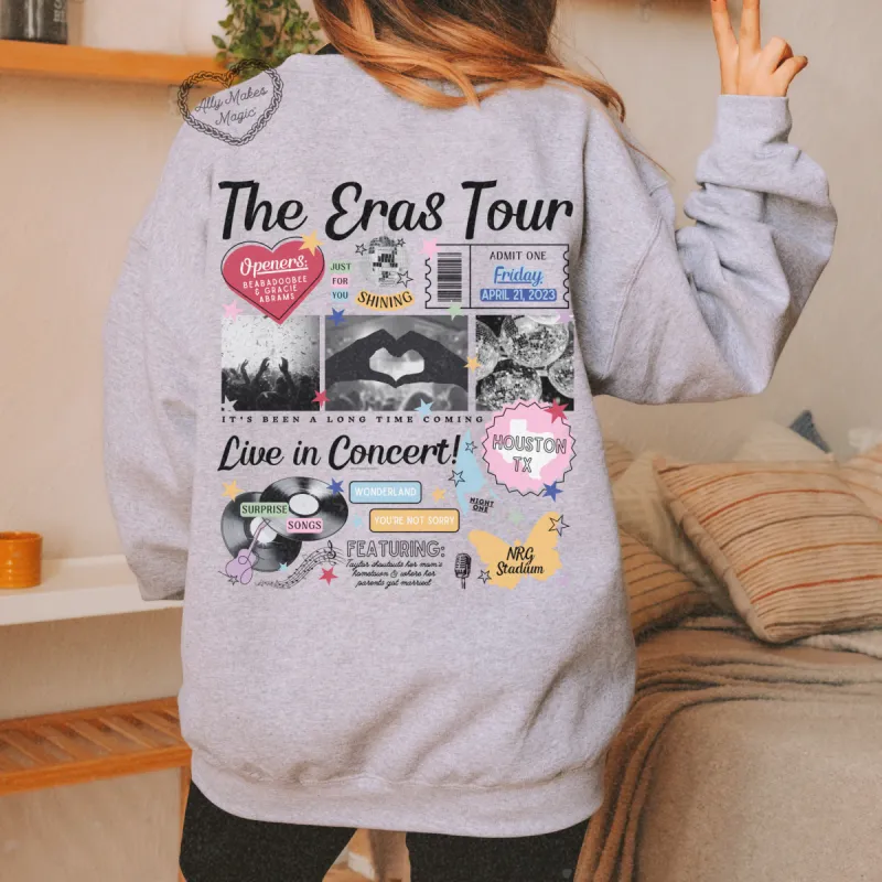 houston night 1 retro sweater | gildan sold by Ally Makes Magic