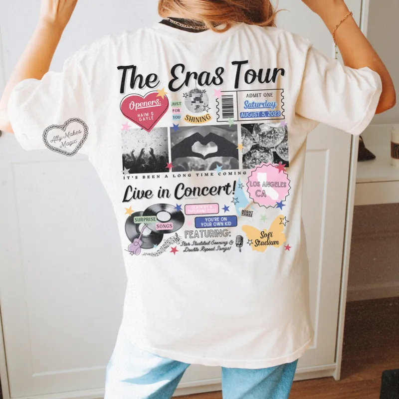 los angeles night 3 retro t-shirt | comfort colors sold by Ally Makes Magic