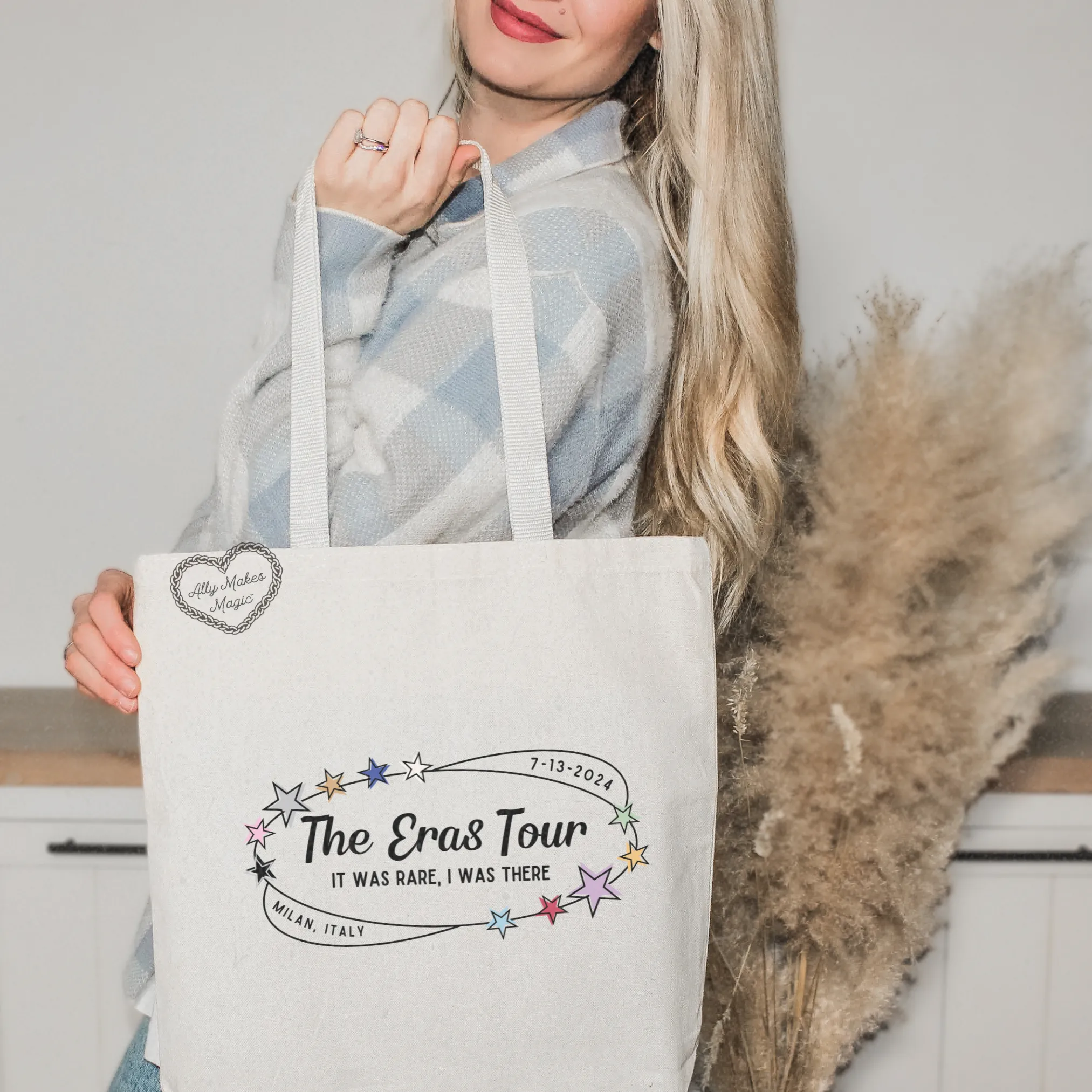 milan night 1 retro tote bag sold by Ally Makes Magic product image thumbnail 2