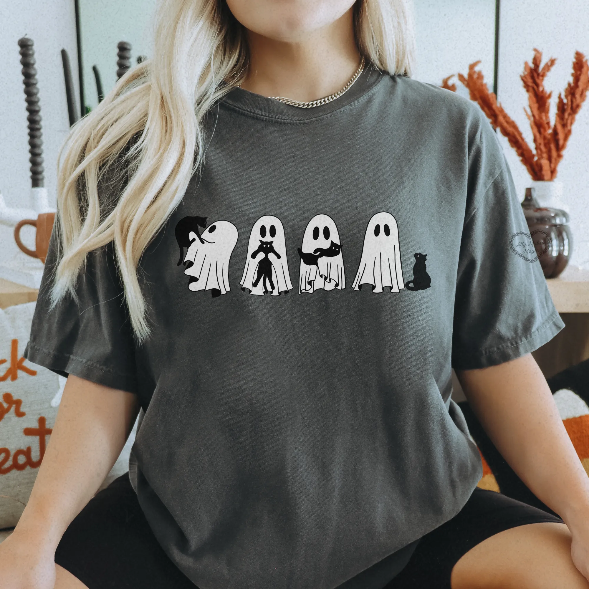 feline frights tee sold by Ally Makes Magic