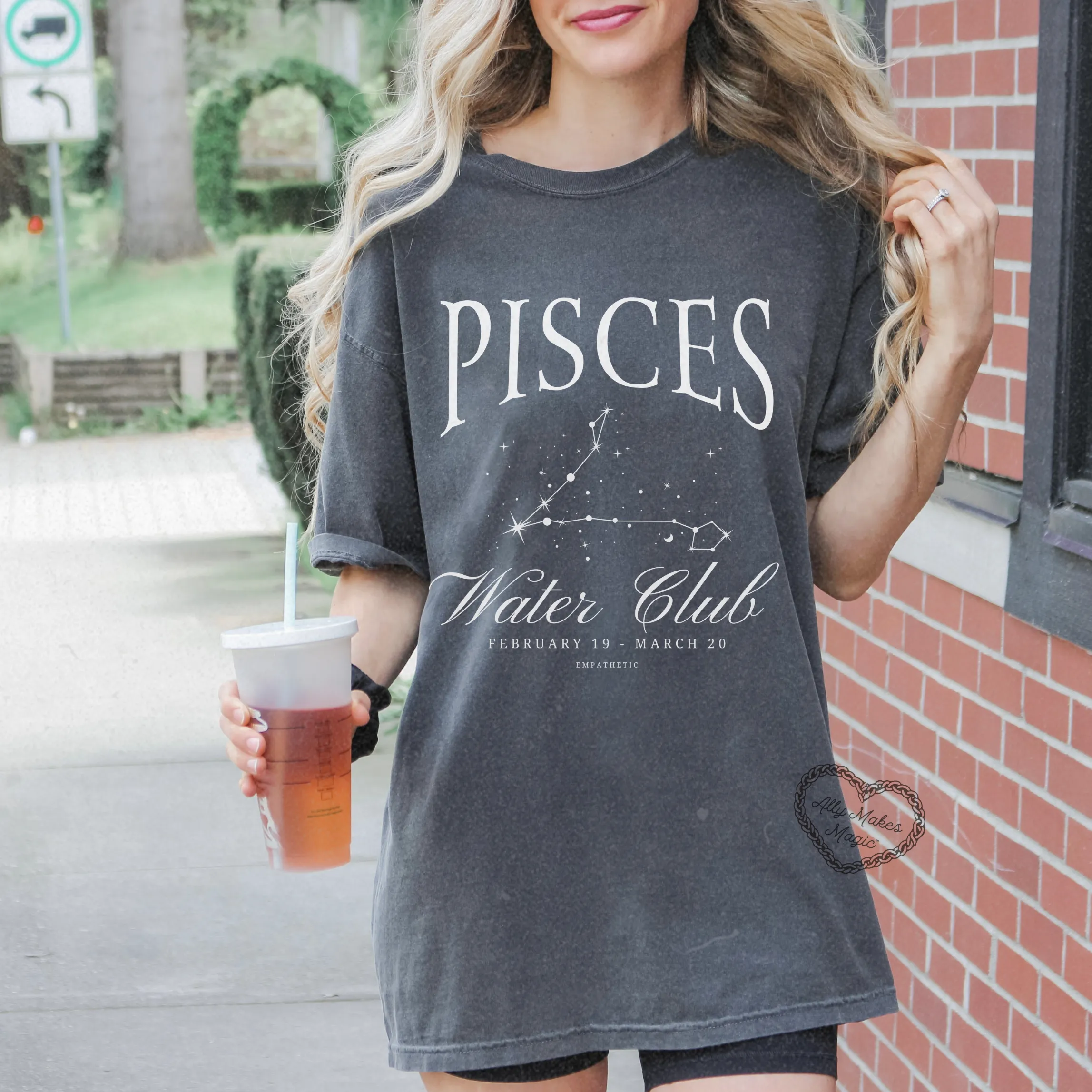 pisces zodiac tee sold by Ally Makes Magic product image thumbnail 4