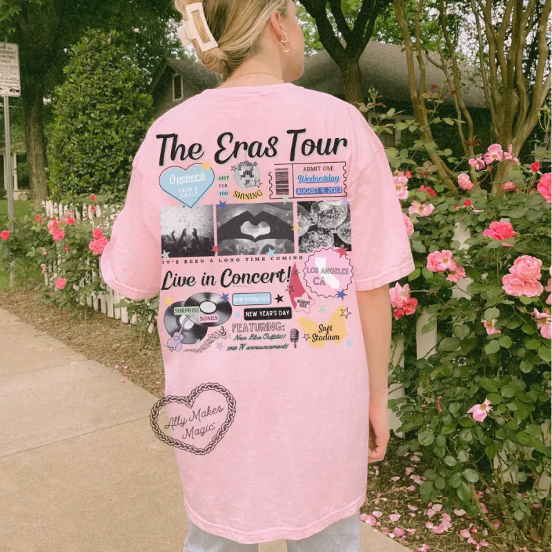 los angeles night 6 retro t-shirt | comfort colors sold by Ally Makes Magic