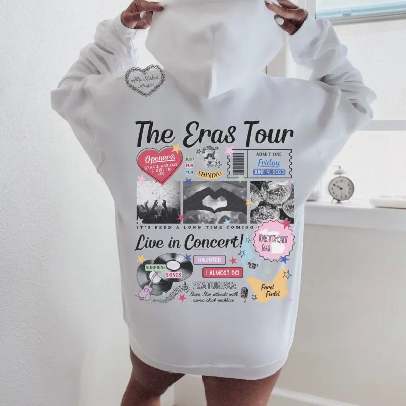 detroit night 1 retro hoodie sold by Ally Makes Magic