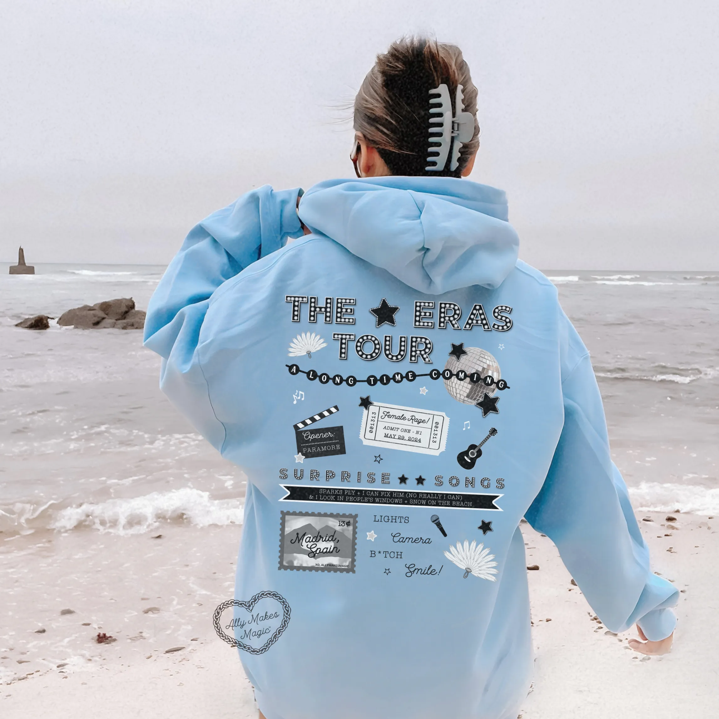 madrid night 1 hoodie (tortured) sold by Ally Makes Magic