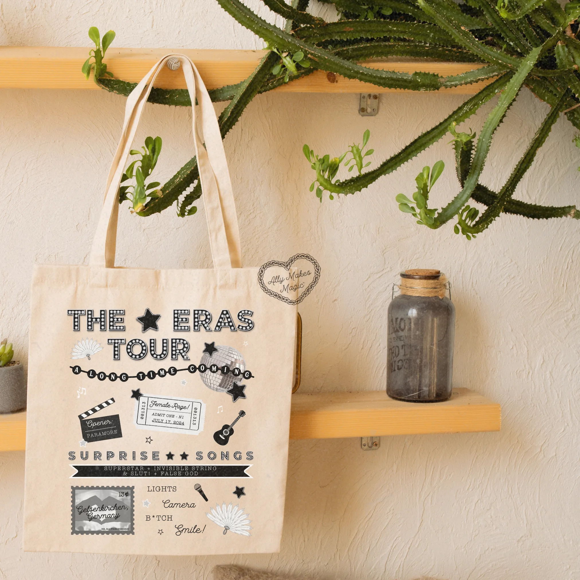 gelsenkirchen night 1 tote bag (tortured) sold by Ally Makes Magic