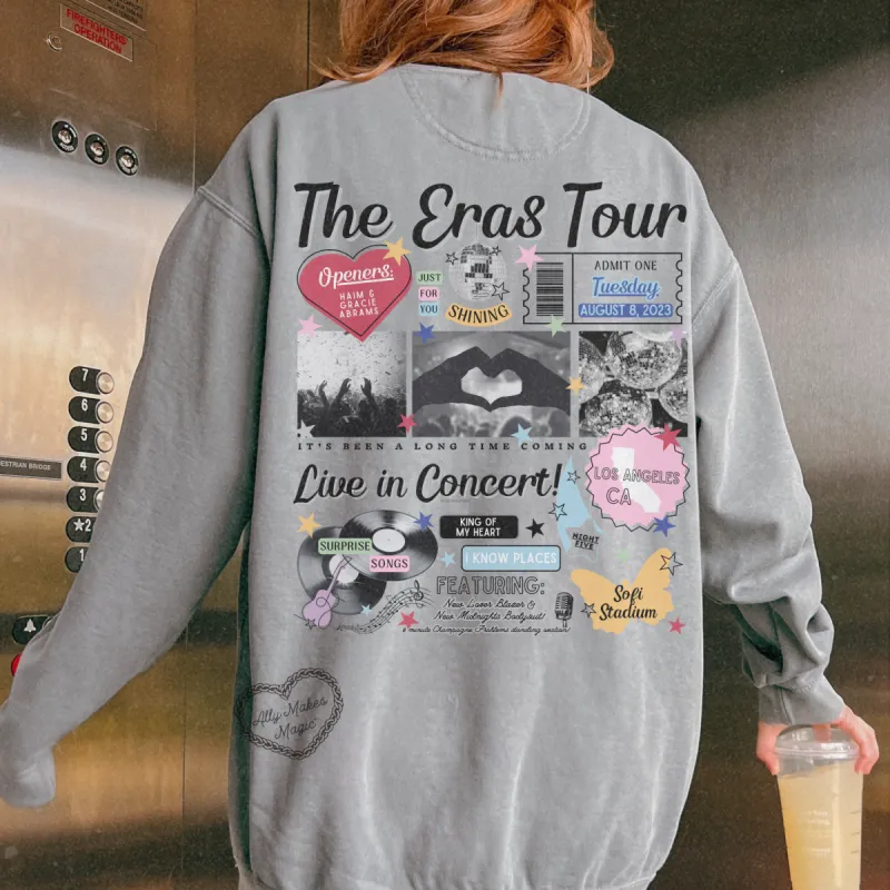 los angeles night 5 retro pullover | comfort colors sold by Ally Makes Magic