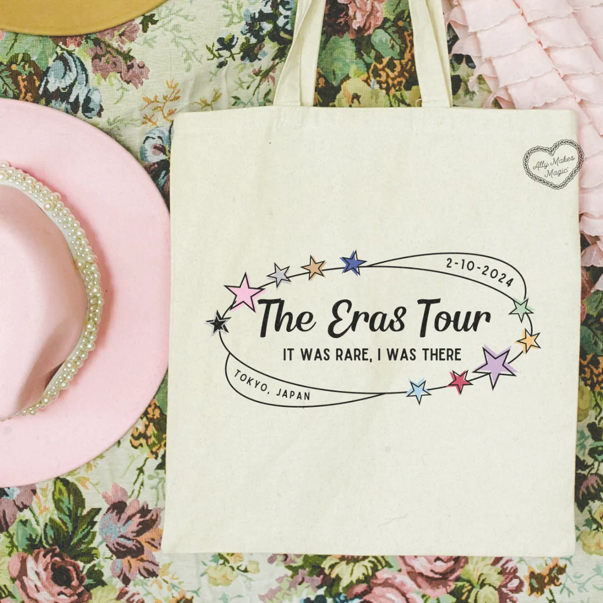 tokyo night 4 retro tote bag sold by Ally Makes Magic product image thumbnail 2