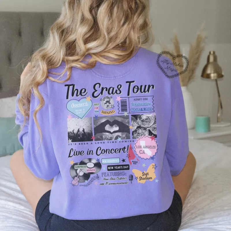 los angeles night 6 retro pullover | comfort colors sold by Ally Makes Magic