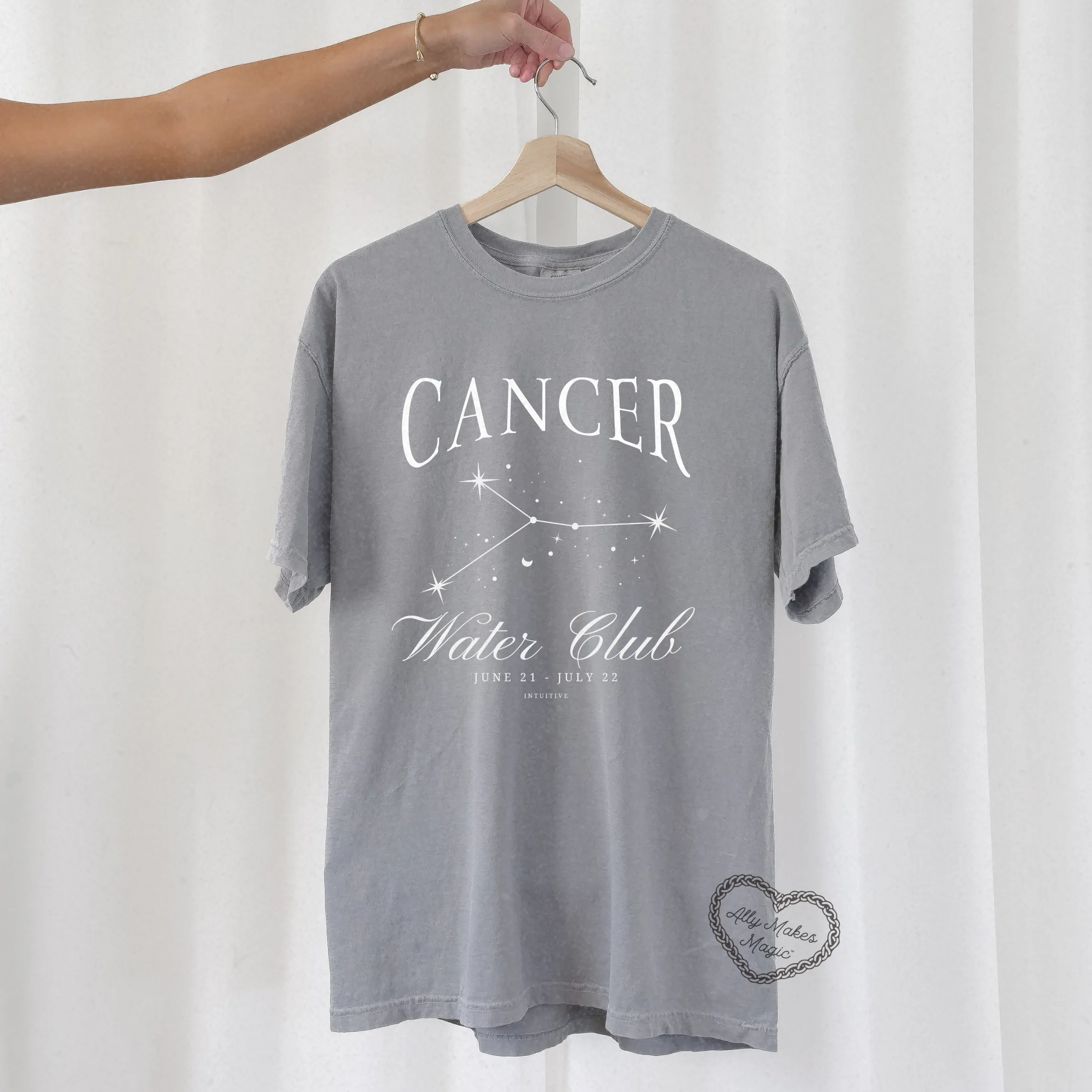 cancer zodiac tee sold by Ally Makes Magic product image thumbnail 3
