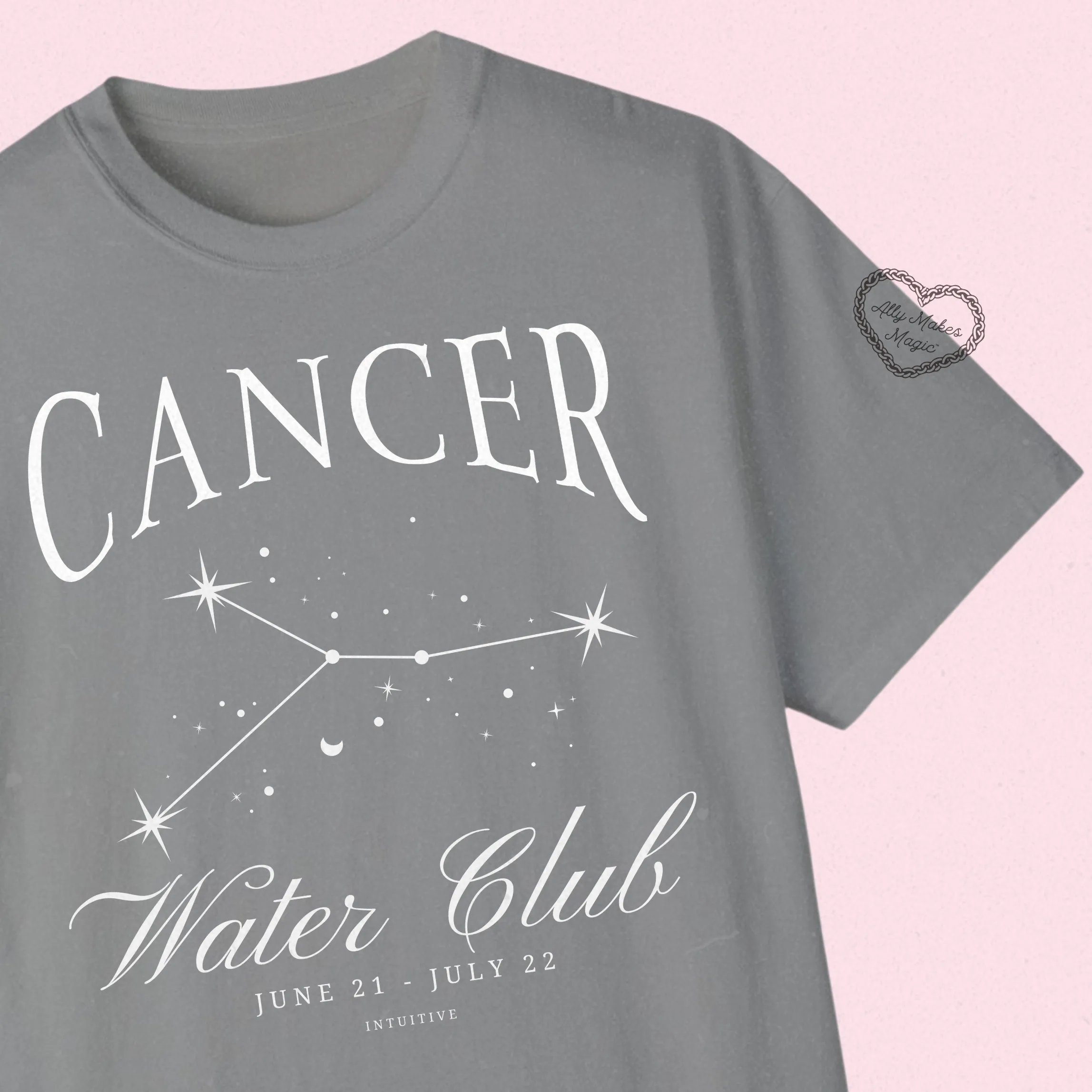 cancer zodiac tee sold by Ally Makes Magic product image thumbnail 2