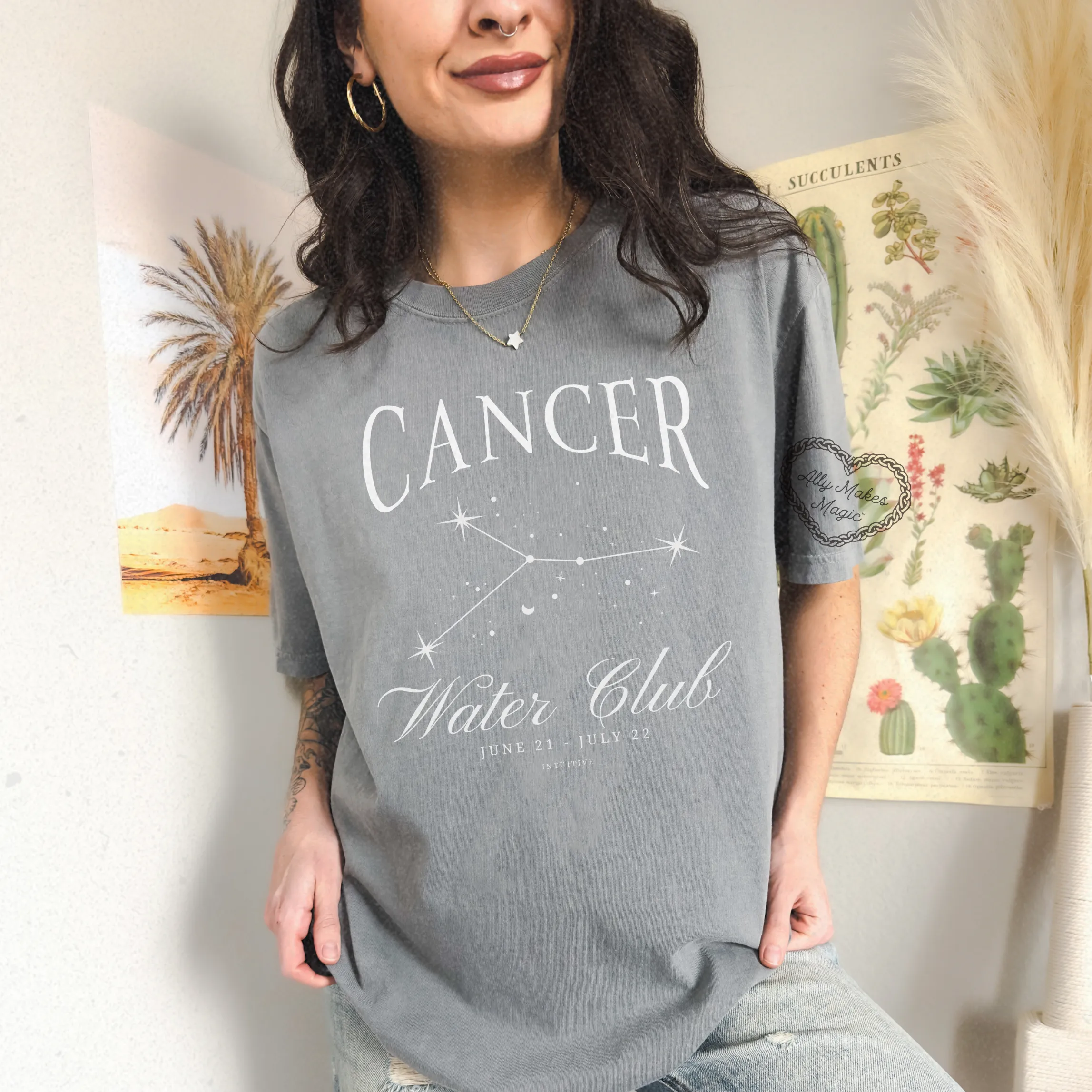 cancer zodiac tee sold by Ally Makes Magic