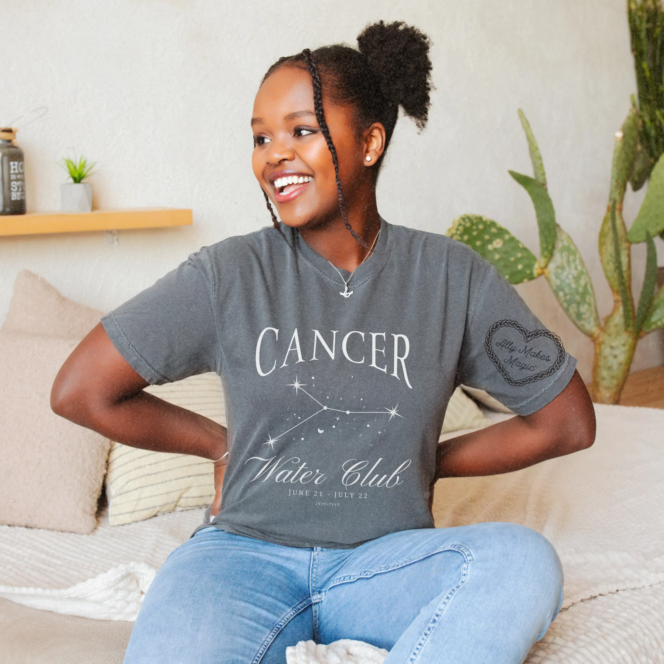 cancer zodiac tee sold by Ally Makes Magic product image thumbnail 4