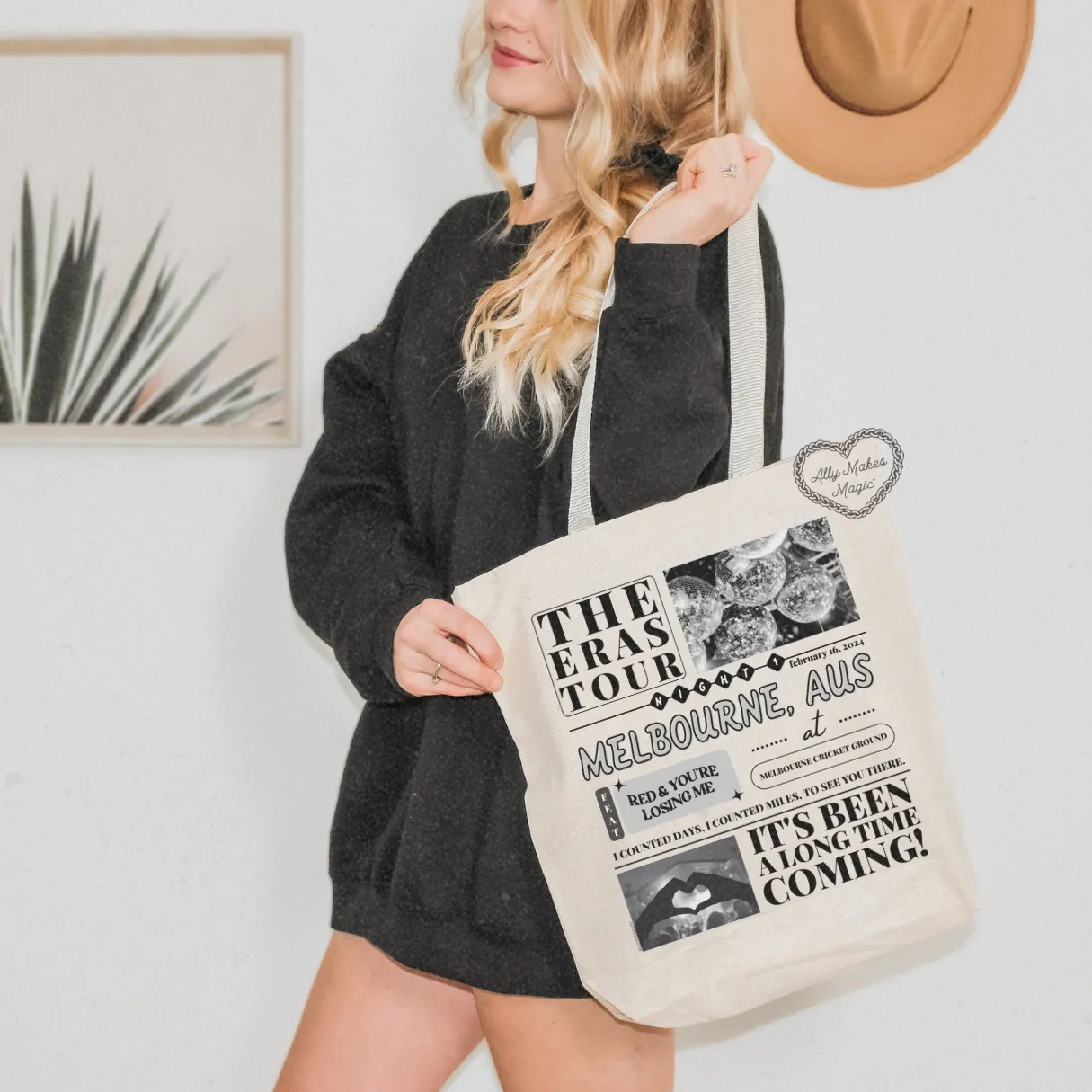 melbourne night 1 tote bag sold by Ally Makes Magic