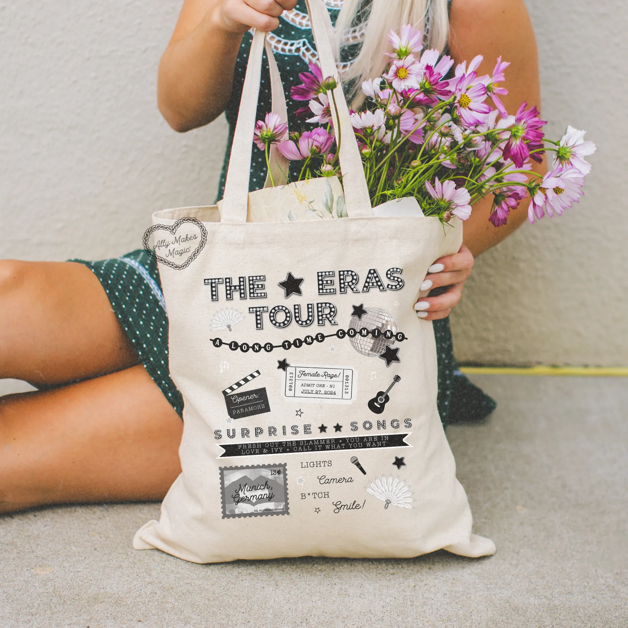 munich night 1 tote bag (tortured) sold by Ally Makes Magic