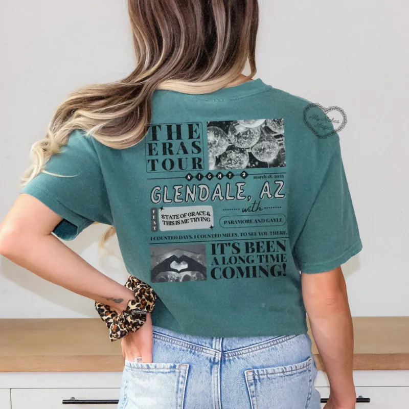 glendale night 2 t-shirt | comfort colors sold by Ally Makes Magic