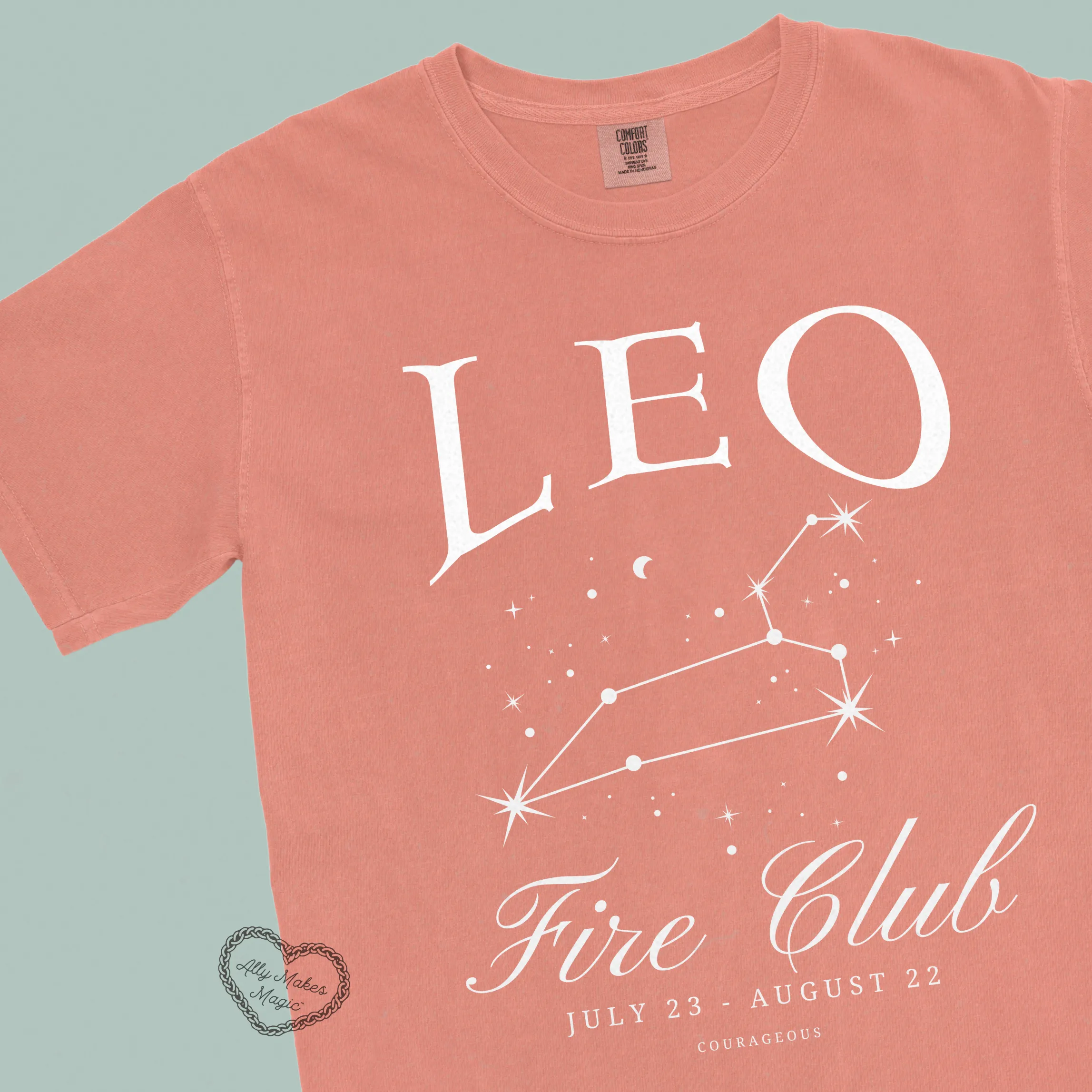 leo zodiac tee sold by Ally Makes Magic product image thumbnail 2
