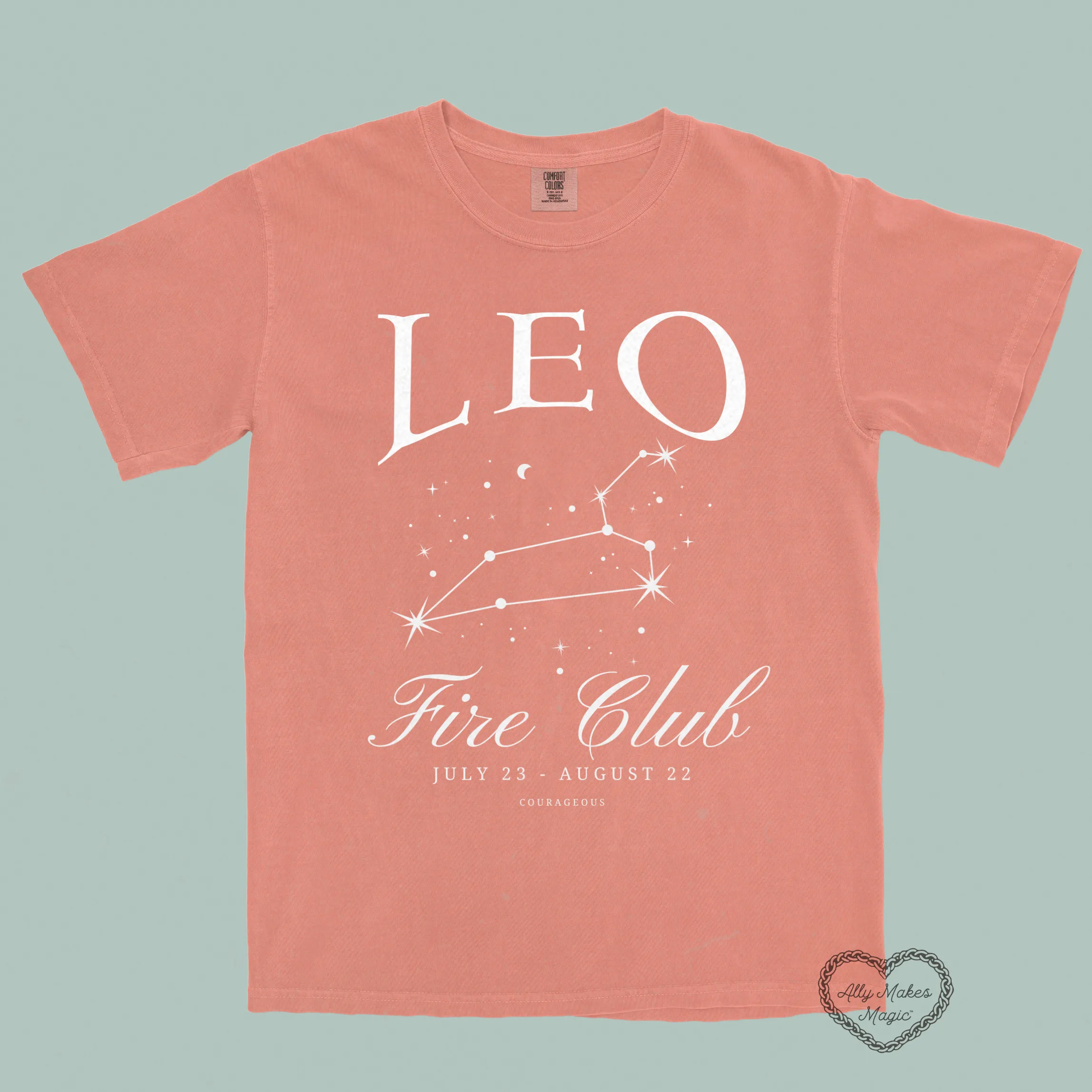 leo zodiac tee sold by Ally Makes Magic product image thumbnail 3