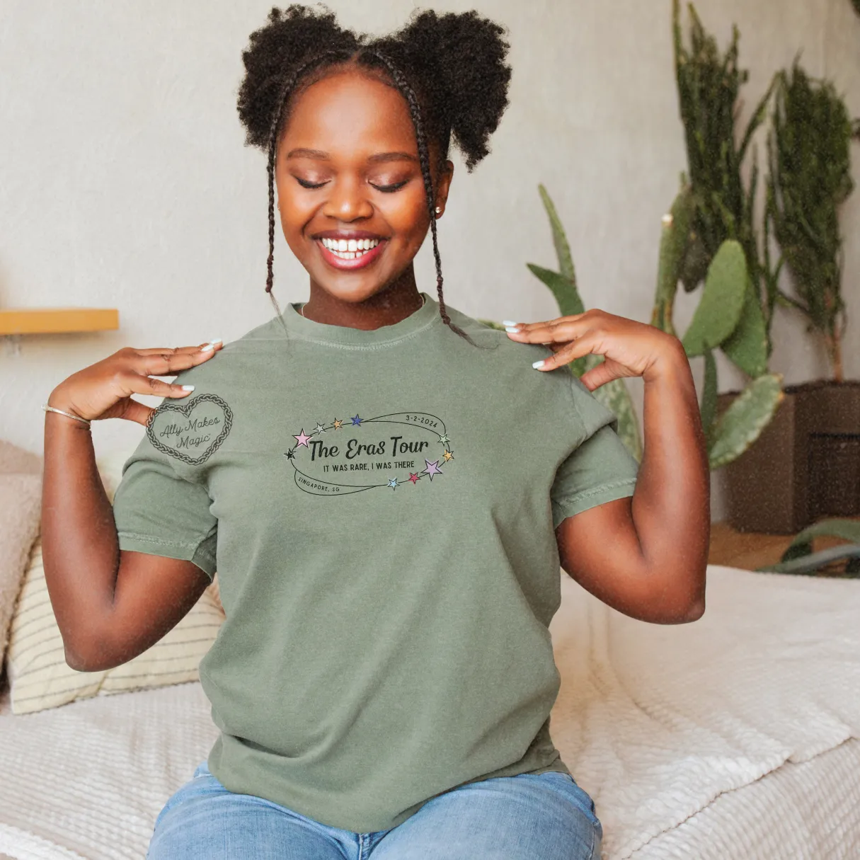 singapore night 1 retro tee | comfort colors sold by Ally Makes Magic product image thumbnail 2