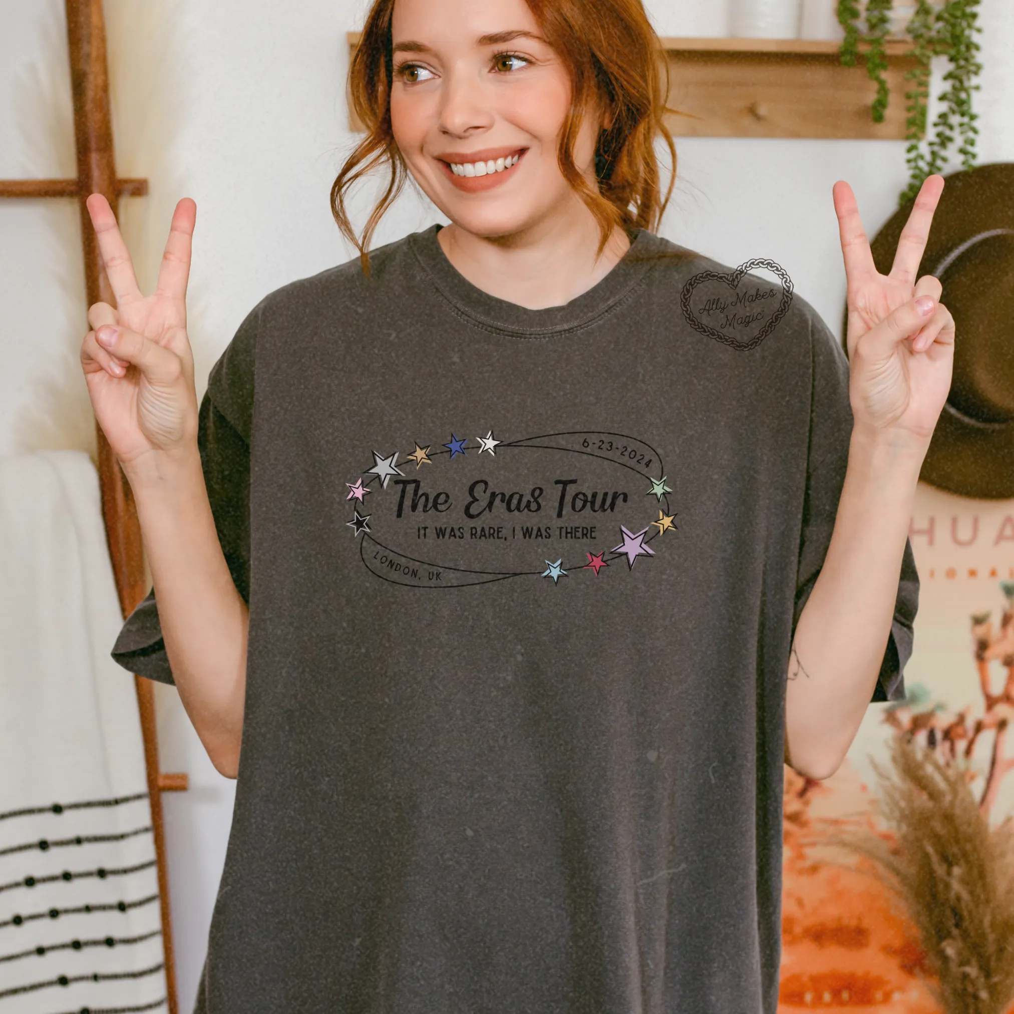 london night 3 retro tee | comfort colors sold by Ally Makes Magic product image thumbnail 2