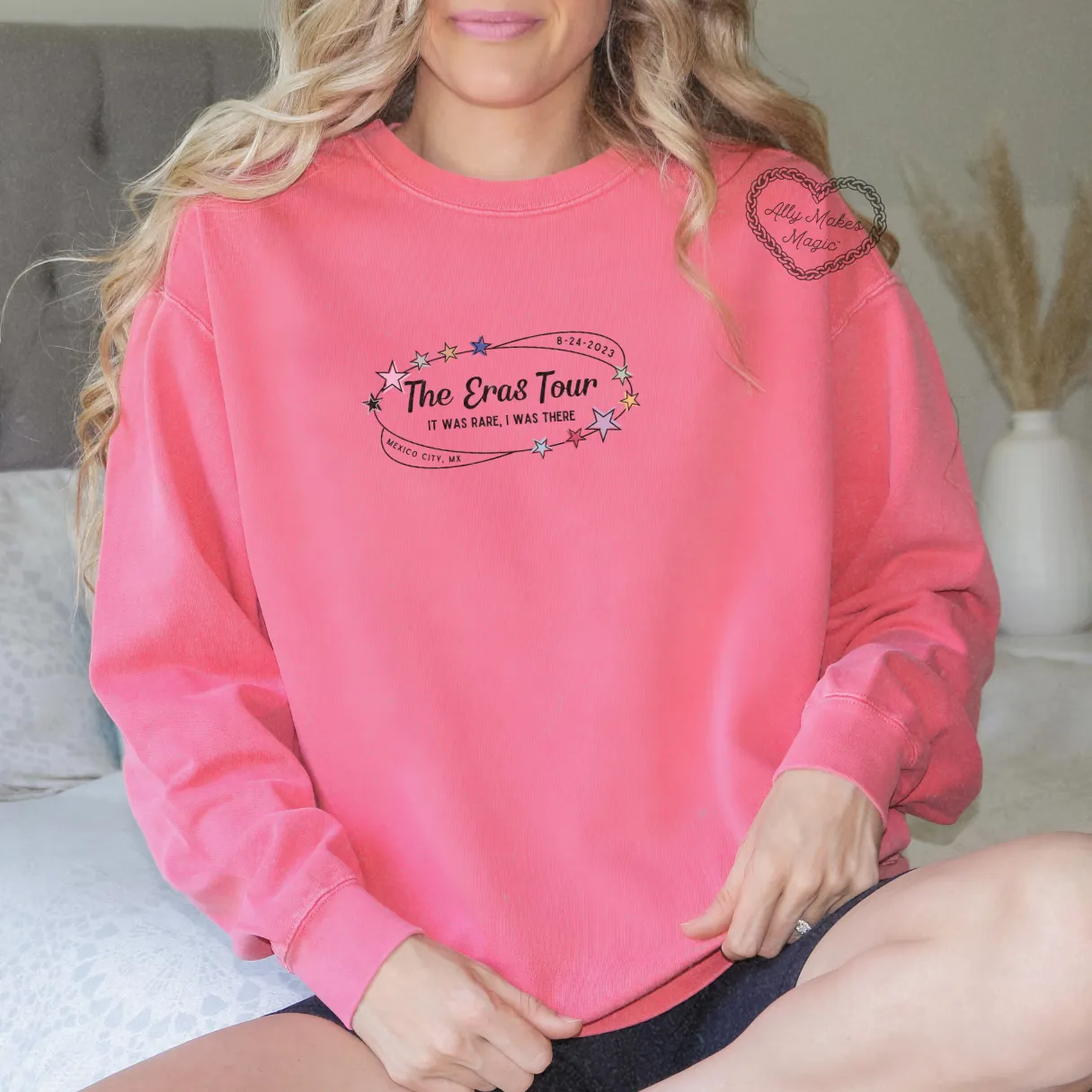 mexico city night 1 retro pullover | comfort colors sold by Ally Makes Magic product image thumbnail 2