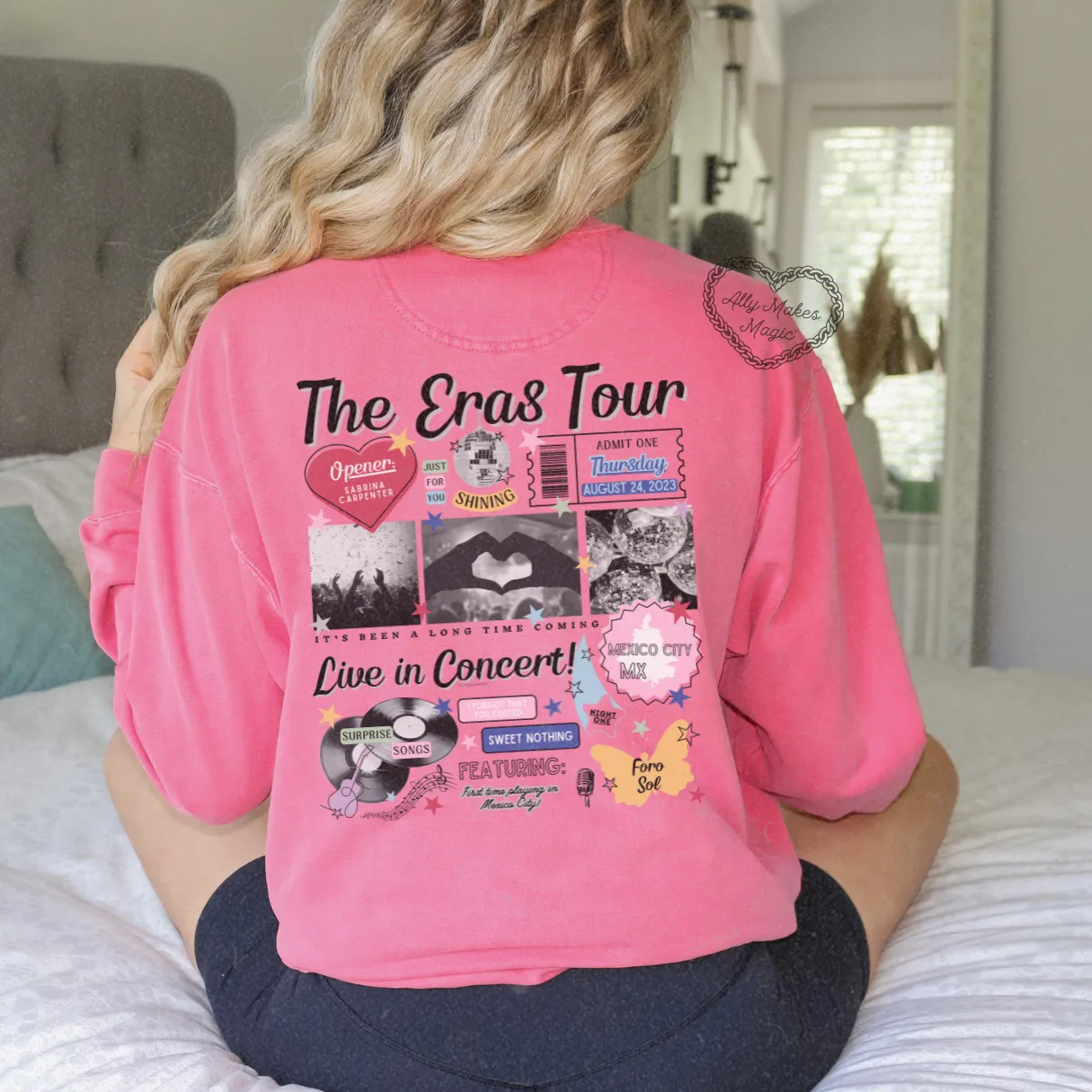 mexico city night 1 retro pullover | comfort colors sold by Ally Makes Magic