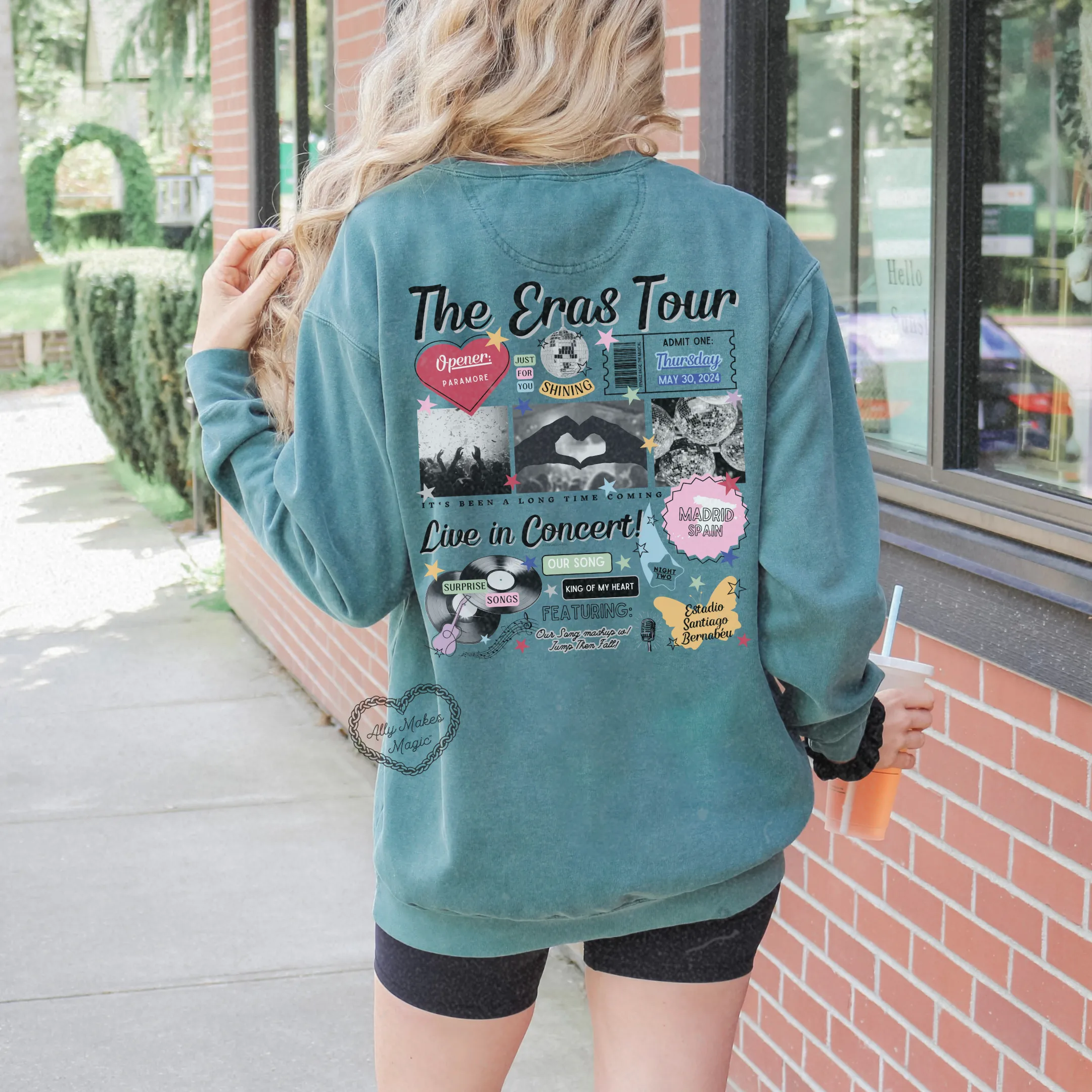 madrid night 2 retro pullover | comfort colors sold by Ally Makes Magic