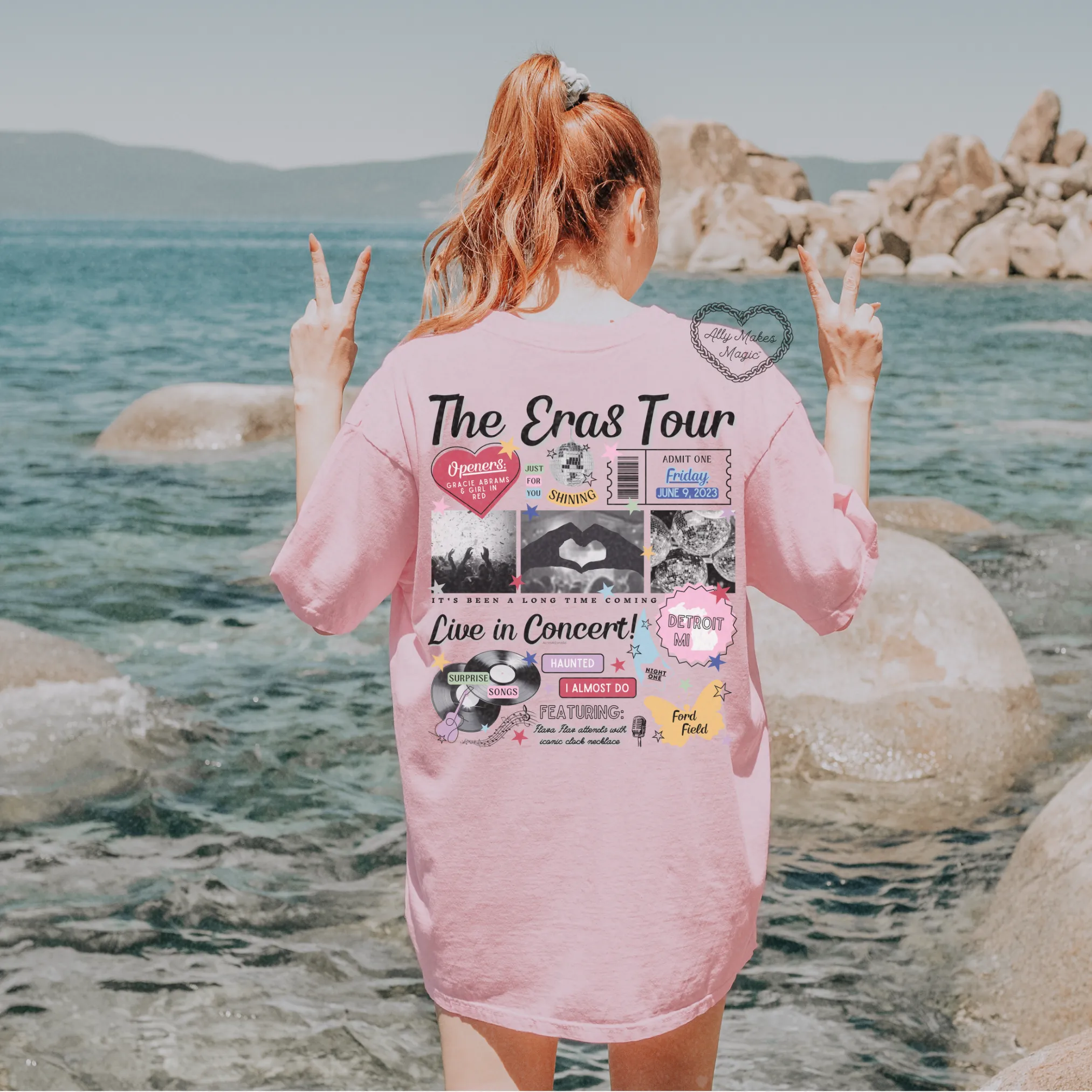 detroit night 1 retro t-shirt | comfort colors sold by Ally Makes Magic