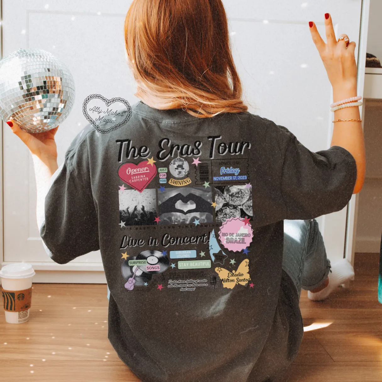 rio de janeiro night 1 retro t-shirt | comfort colors sold by Ally Makes Magic