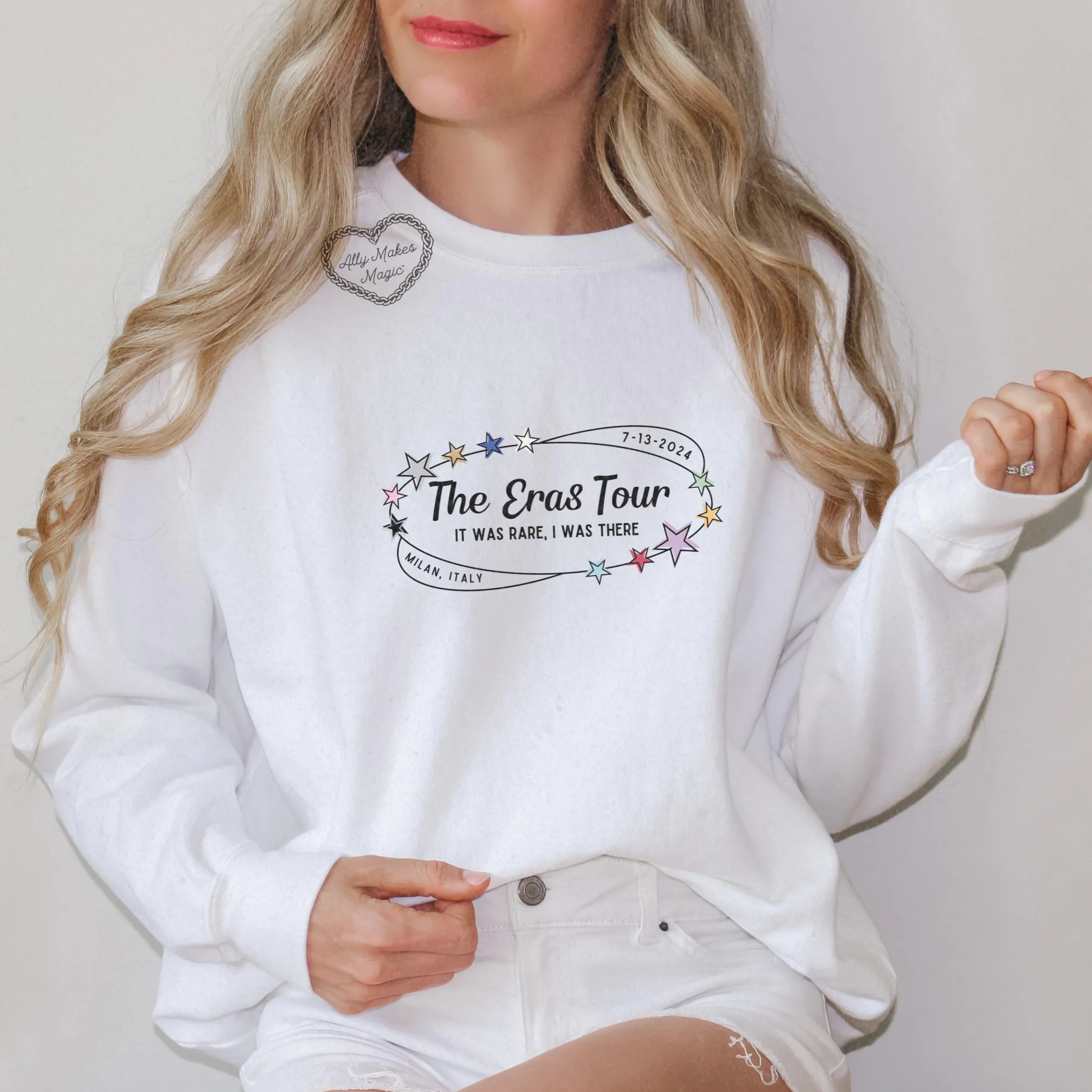 milan night 1 retro pullover | comfort colors sold by Ally Makes Magic product image thumbnail 2