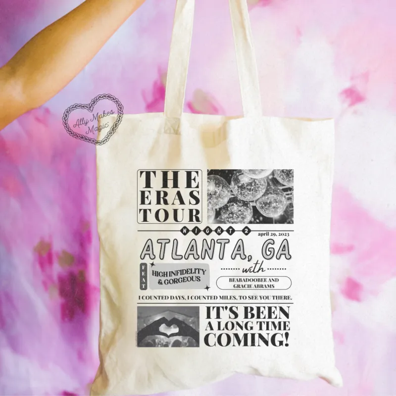 atlanta night 2 tote bag sold by Ally Makes Magic