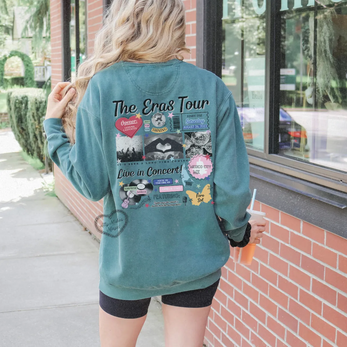 mexico city night 3 retro pullover | comfort colors sold by Ally Makes Magic